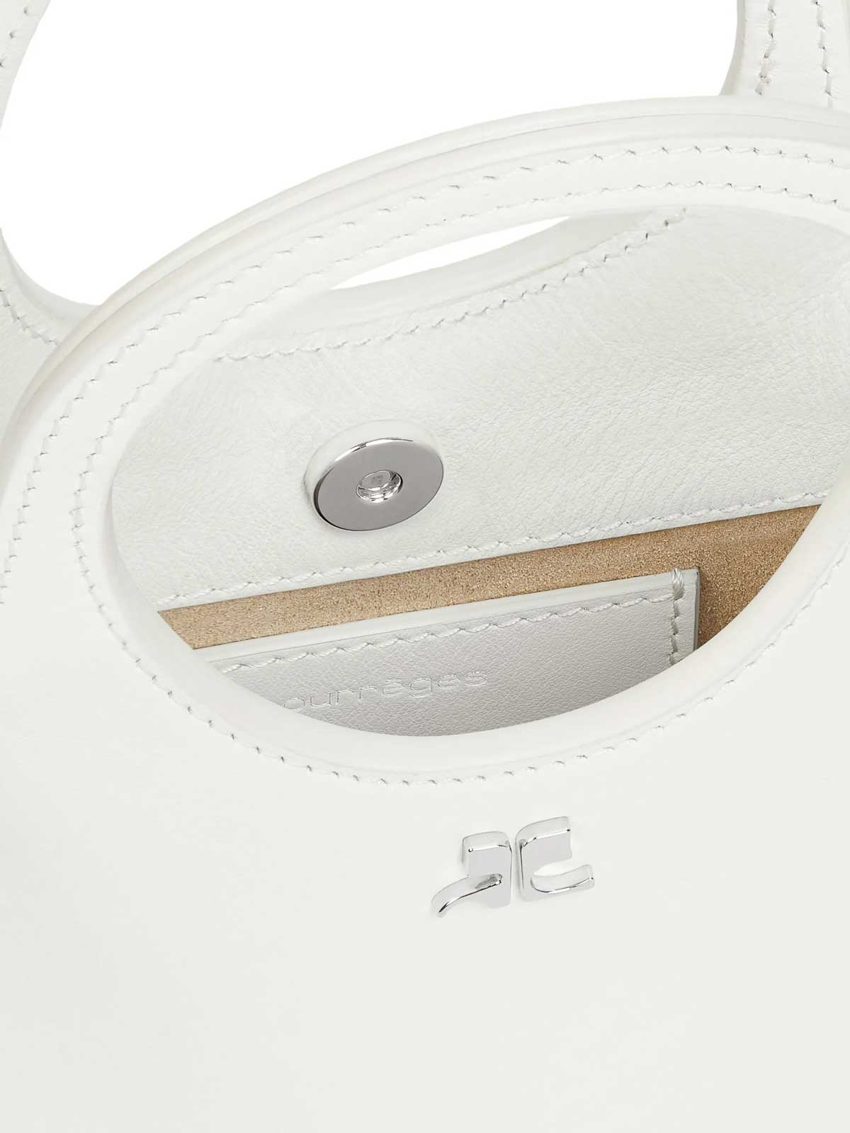 Courrèges Slim Holy Tote Bag In White