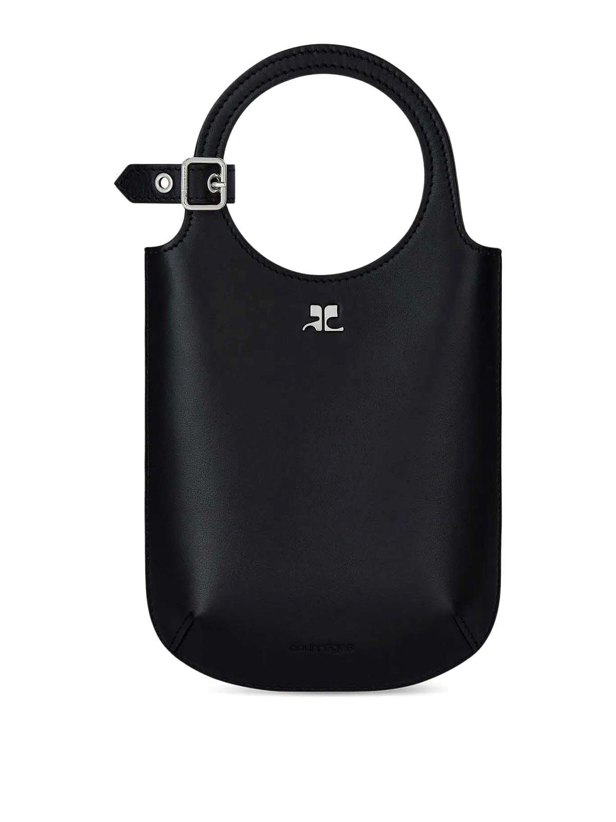 Courrèges Slim Holy Tote Bag In Black