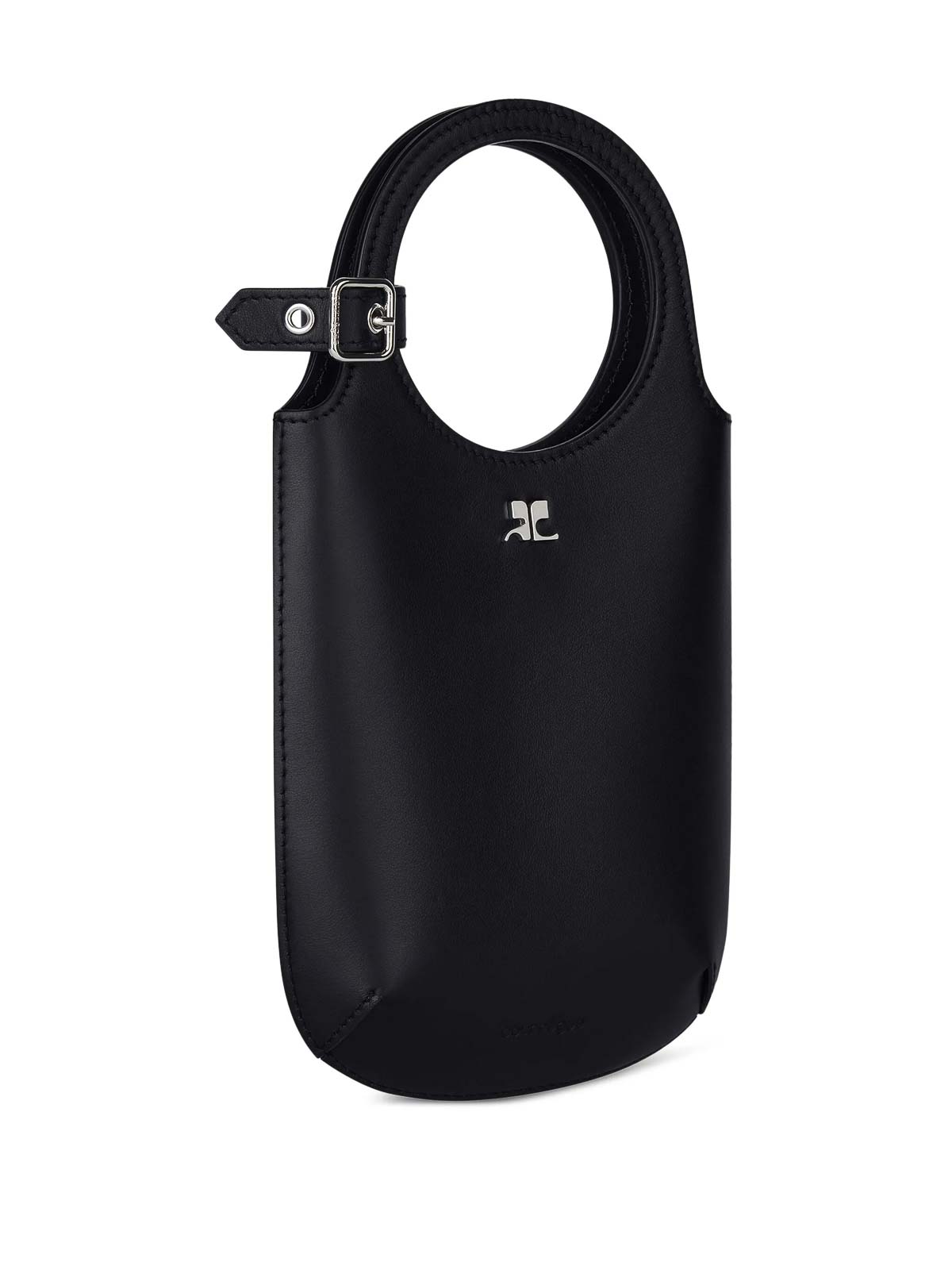 Courrèges Slim Holy Tote Bag In Black