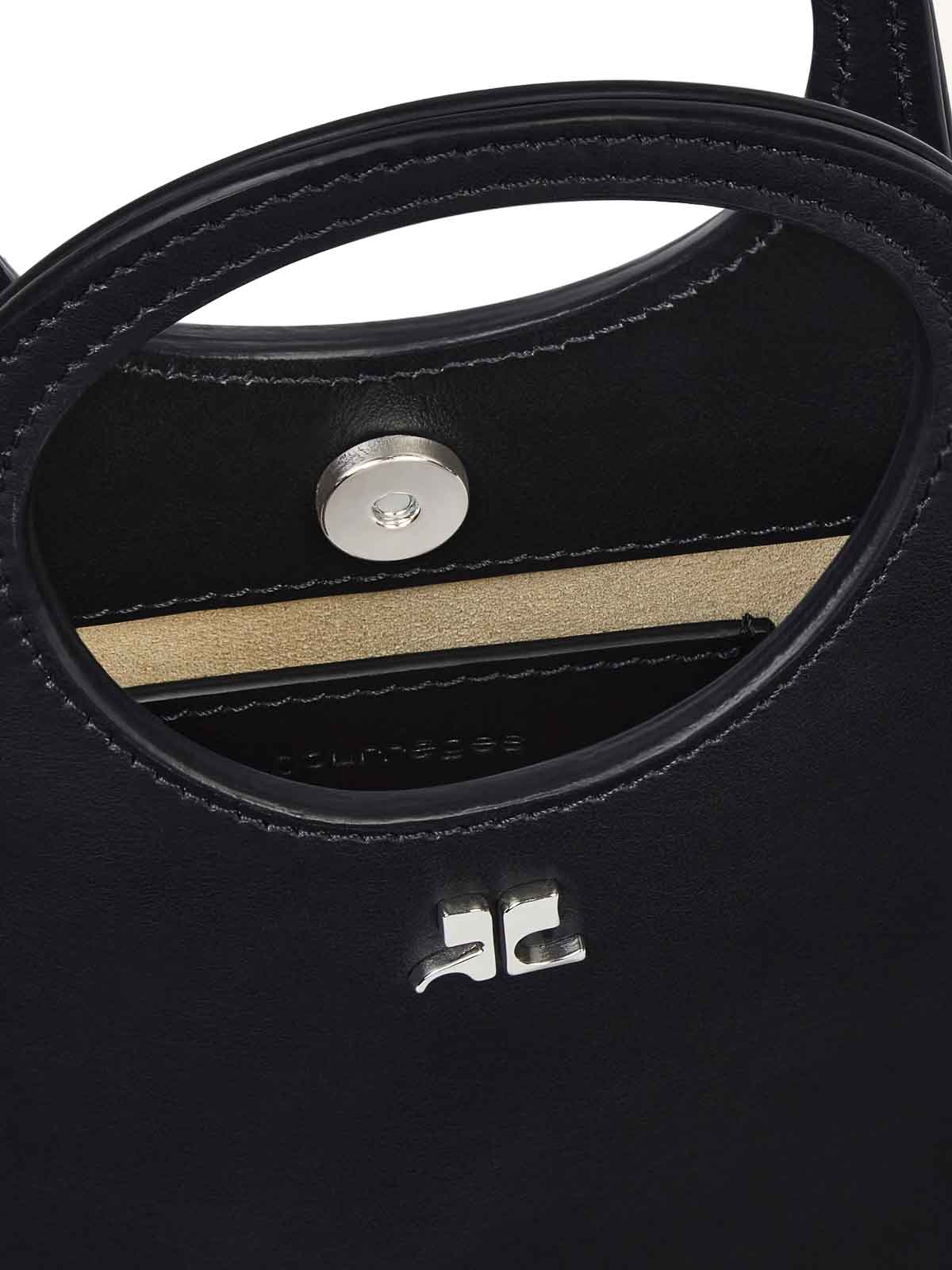 Courrèges Slim Holy Tote Bag In Black