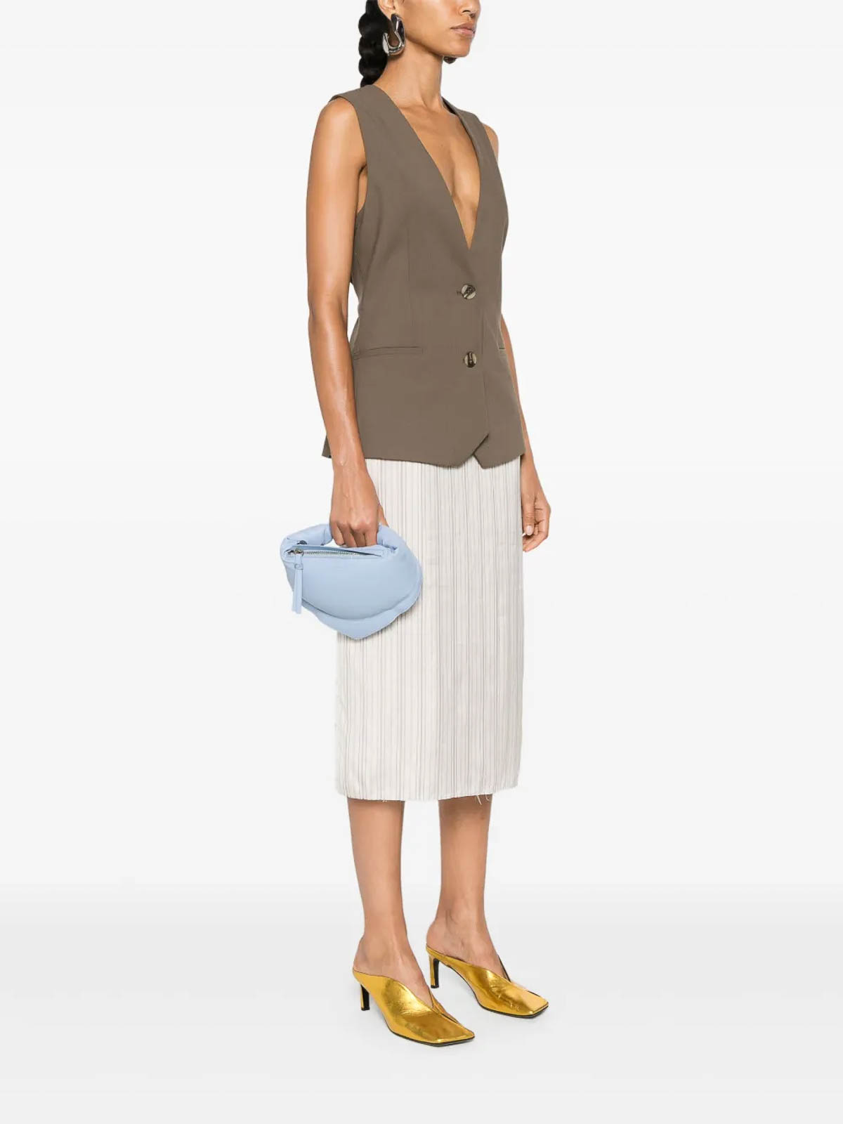 Federico Cina Mini Tortellino Tote Bag In Blue