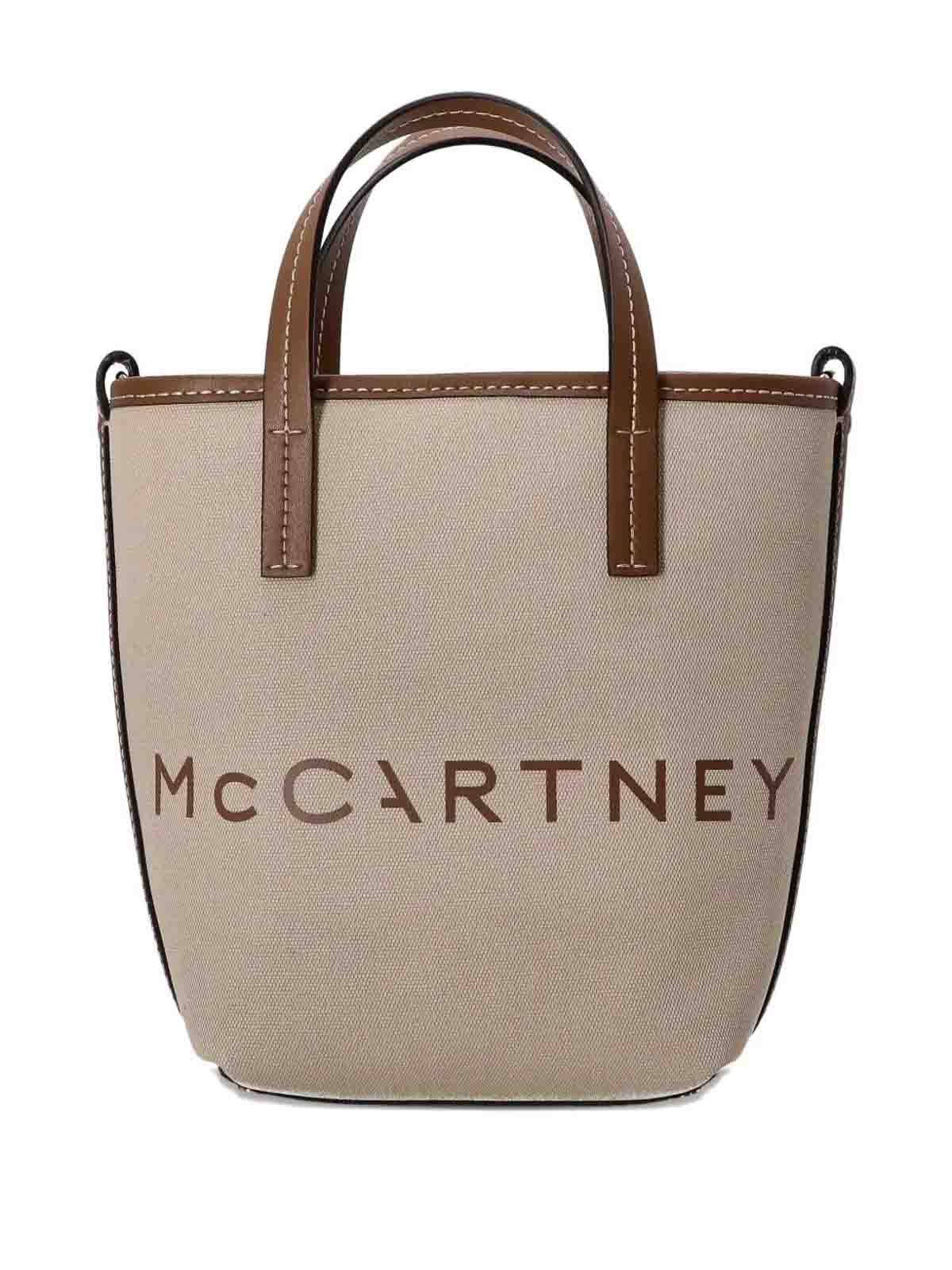 Stella Mccartney Bucket Bag Eco Canvas In Sand