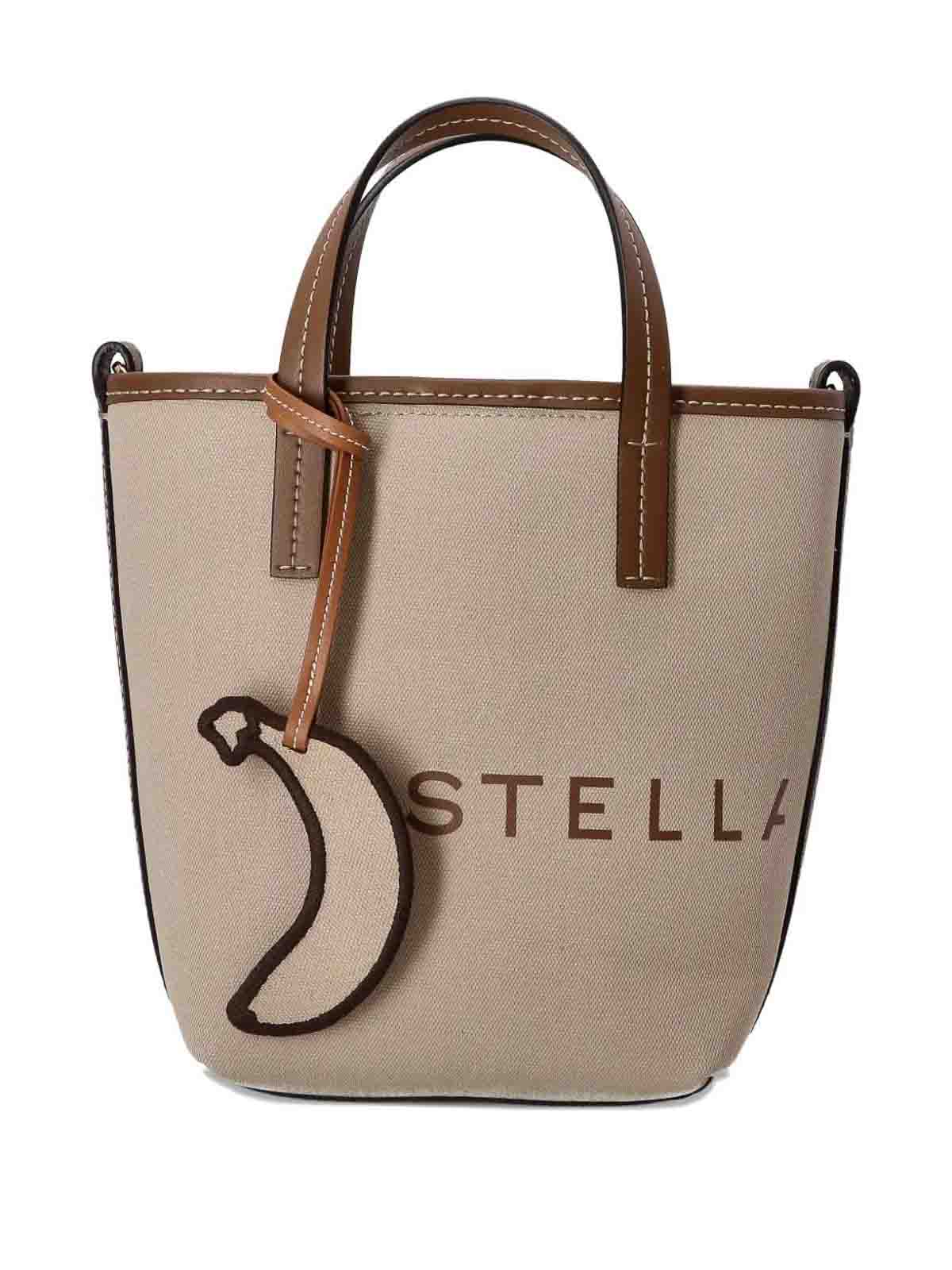 Stella Mccartney Bucket Bag Eco Canvas In Sand