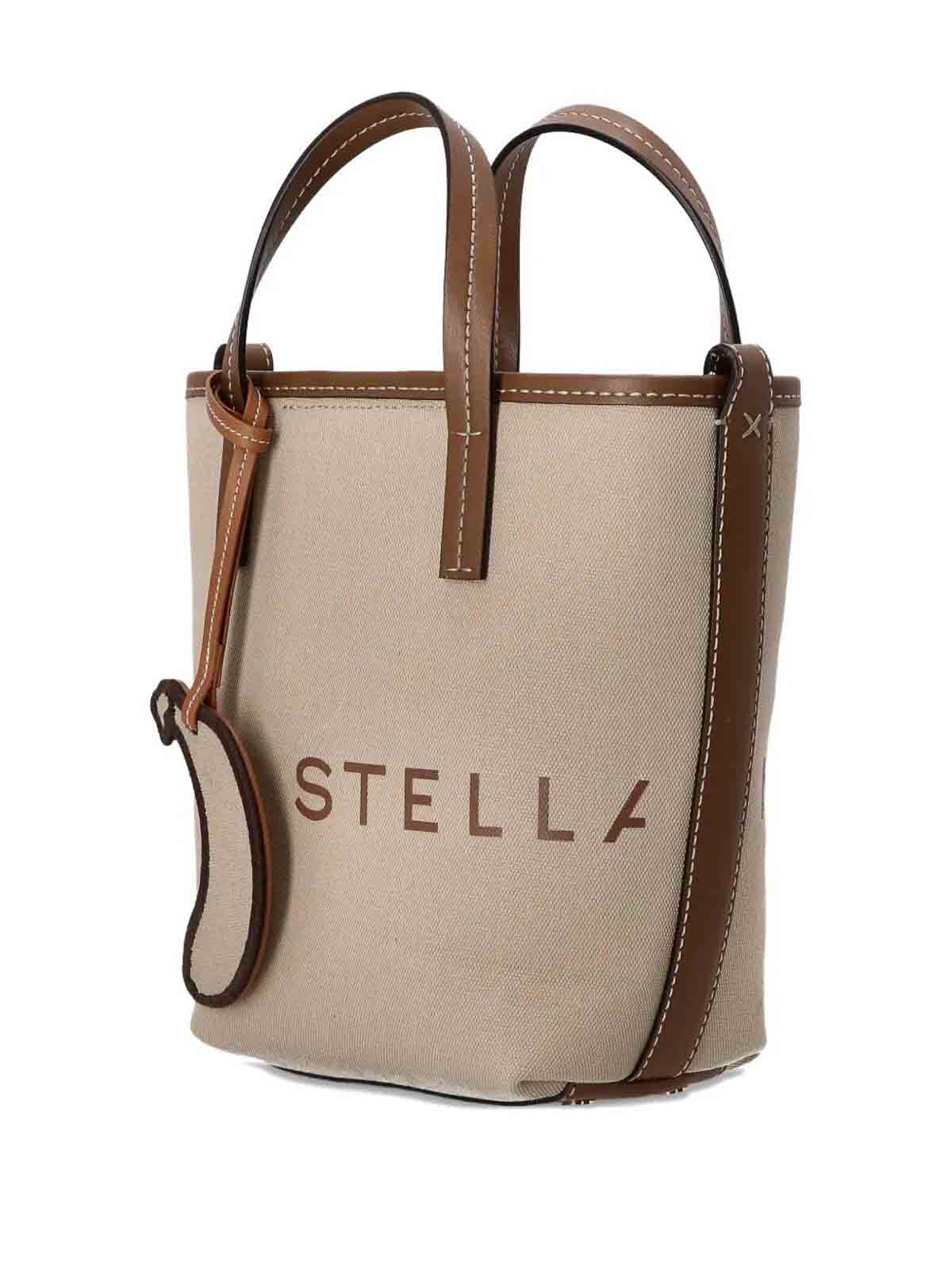 Stella Mccartney Bucket Bag Eco Canvas In Sand