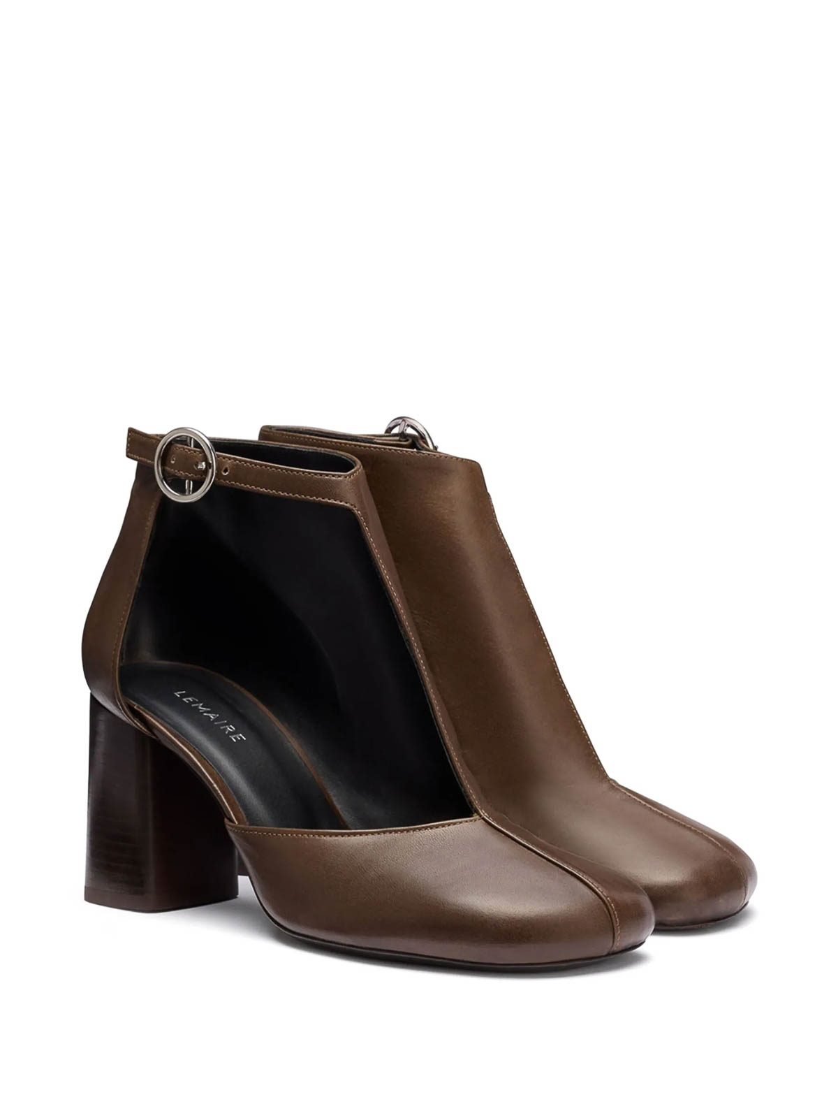 Lemaire 80mm Cut-out Boots In Brown