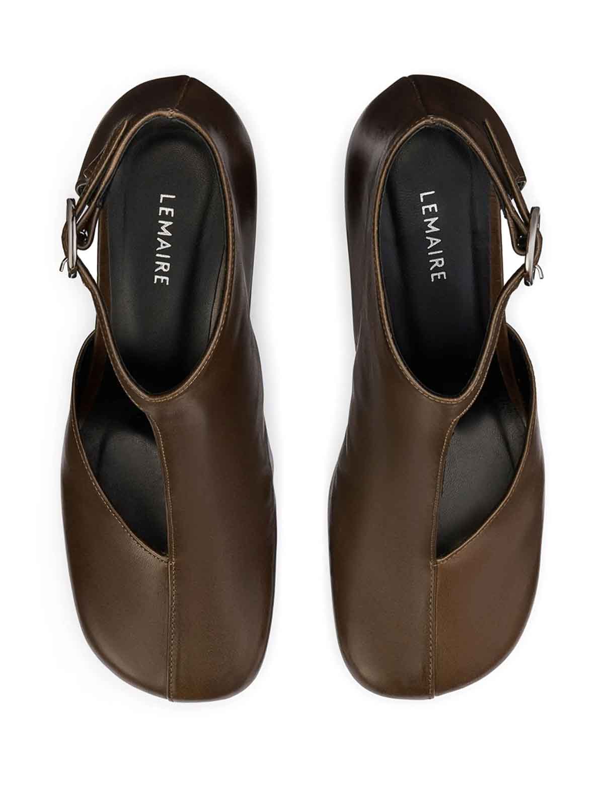 Lemaire 80mm Cut-out Boots In Brown