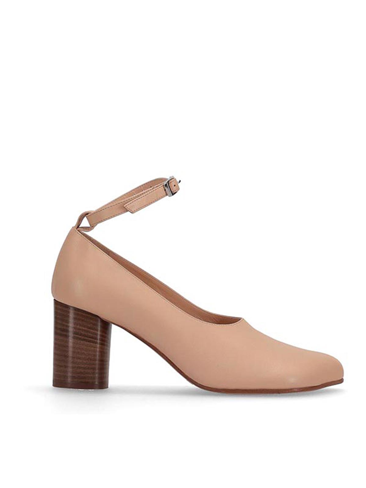 Niccolò Pasqualetti Obliqua Block Heel Pumps - Calfskin Leather In Sand
