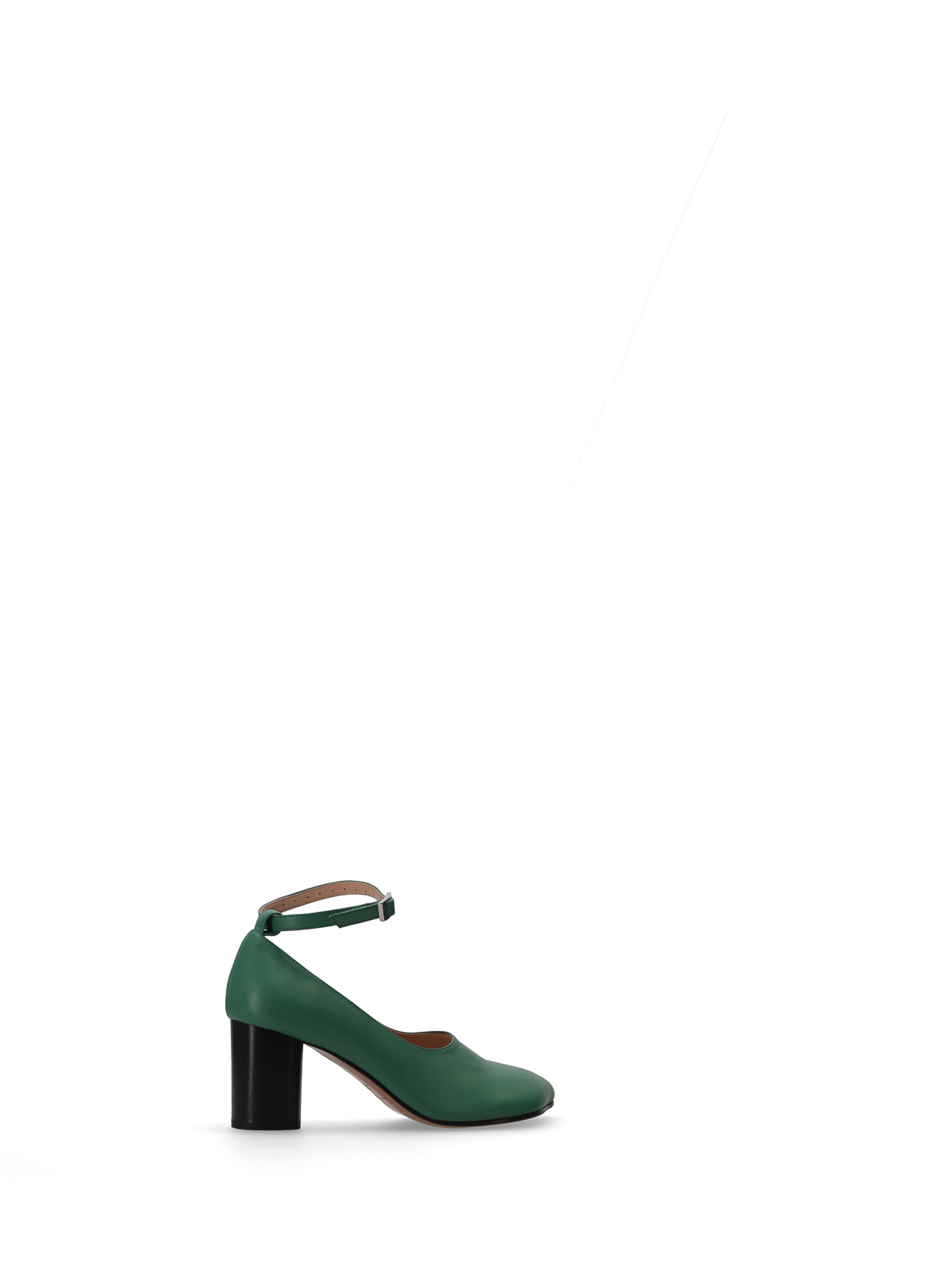 Niccolò Pasqualetti Obliqua Block Heel Pumps - Calfskin Leather In Green
