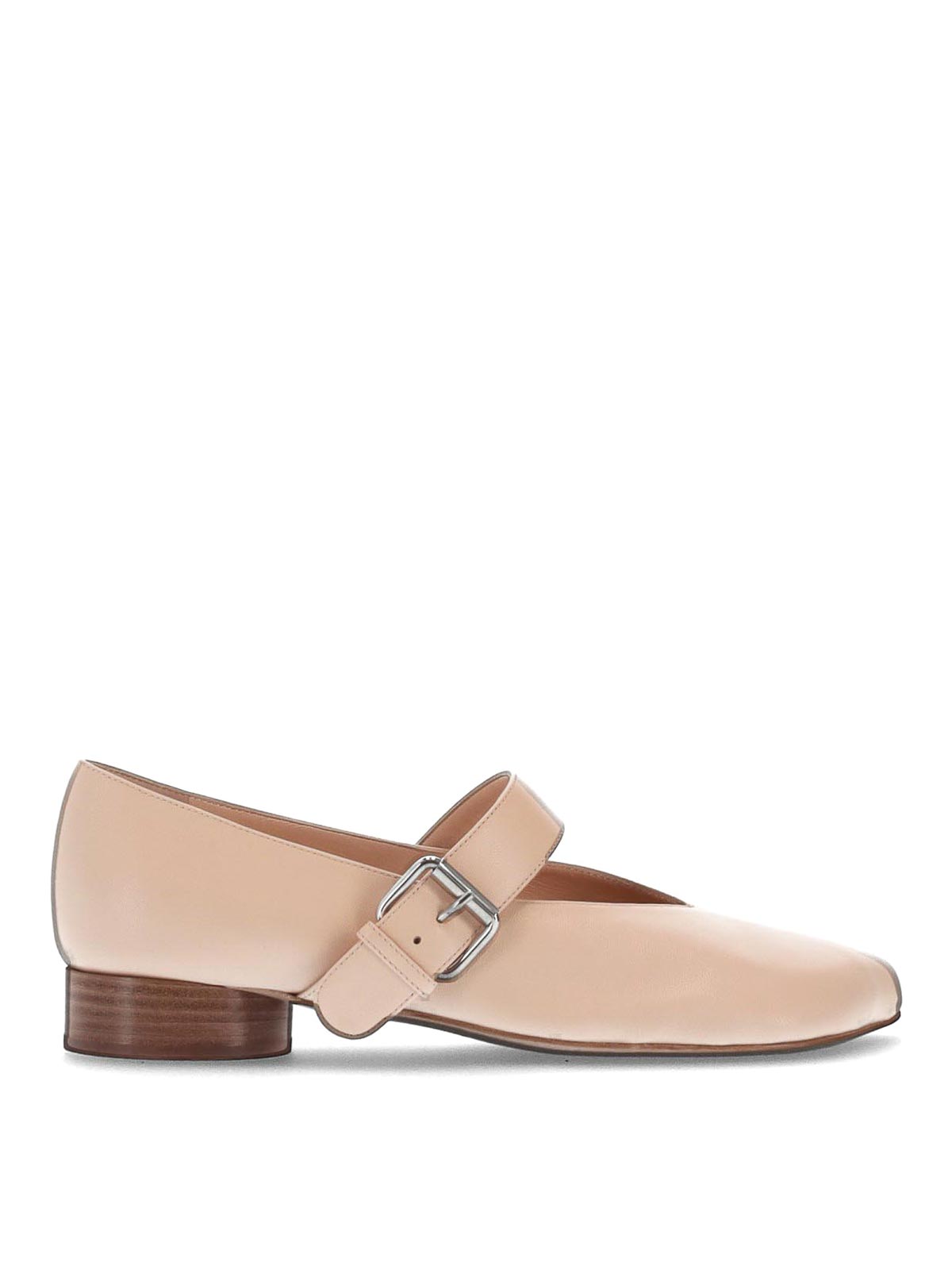 Niccolò Pasqualetti Obliqua Strap Ballerinas - Calfskin Leather In Sand