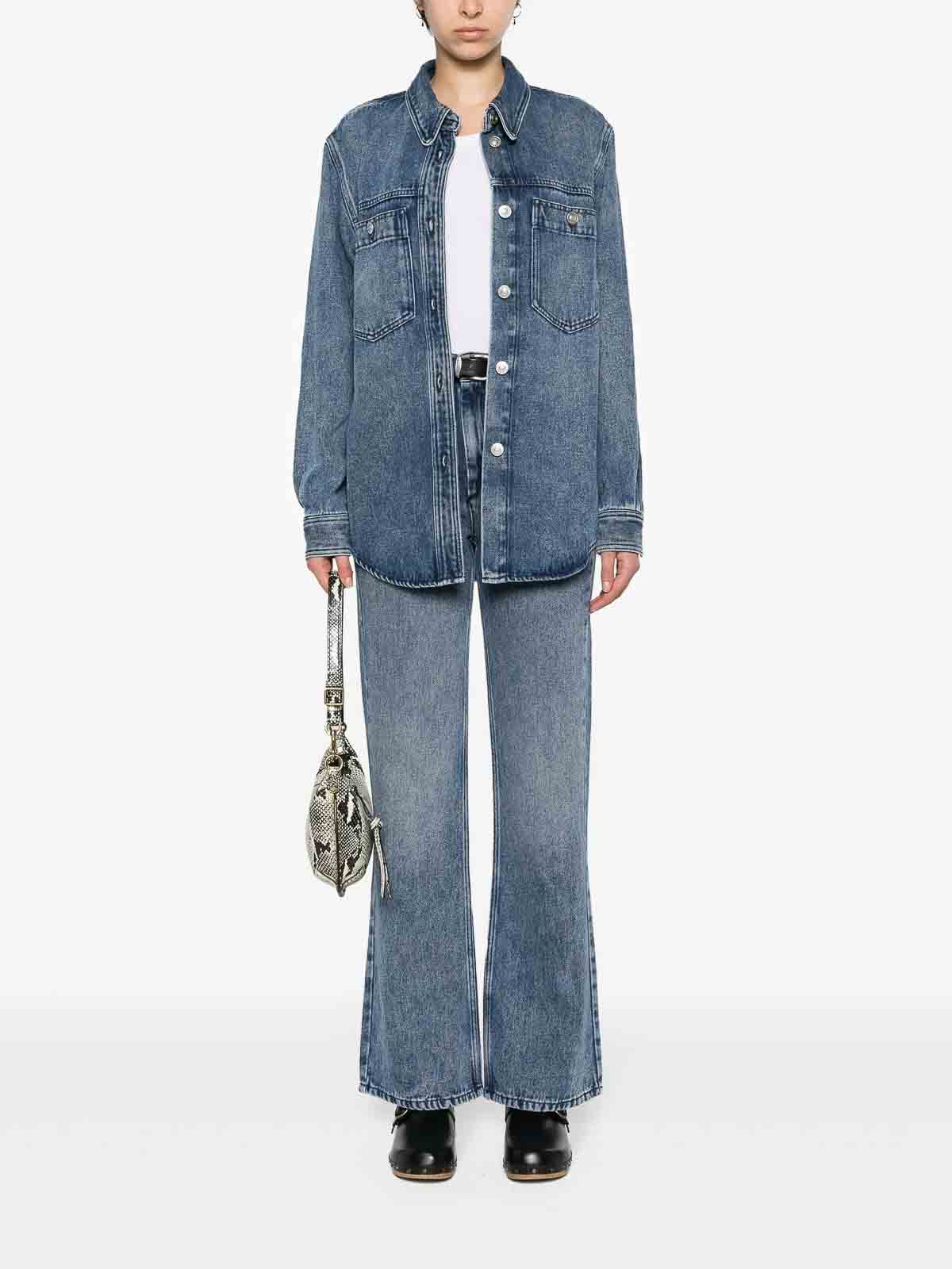 Isabel Marant High-rise Bootcut Denim Jeans With Belt Loops In Blue