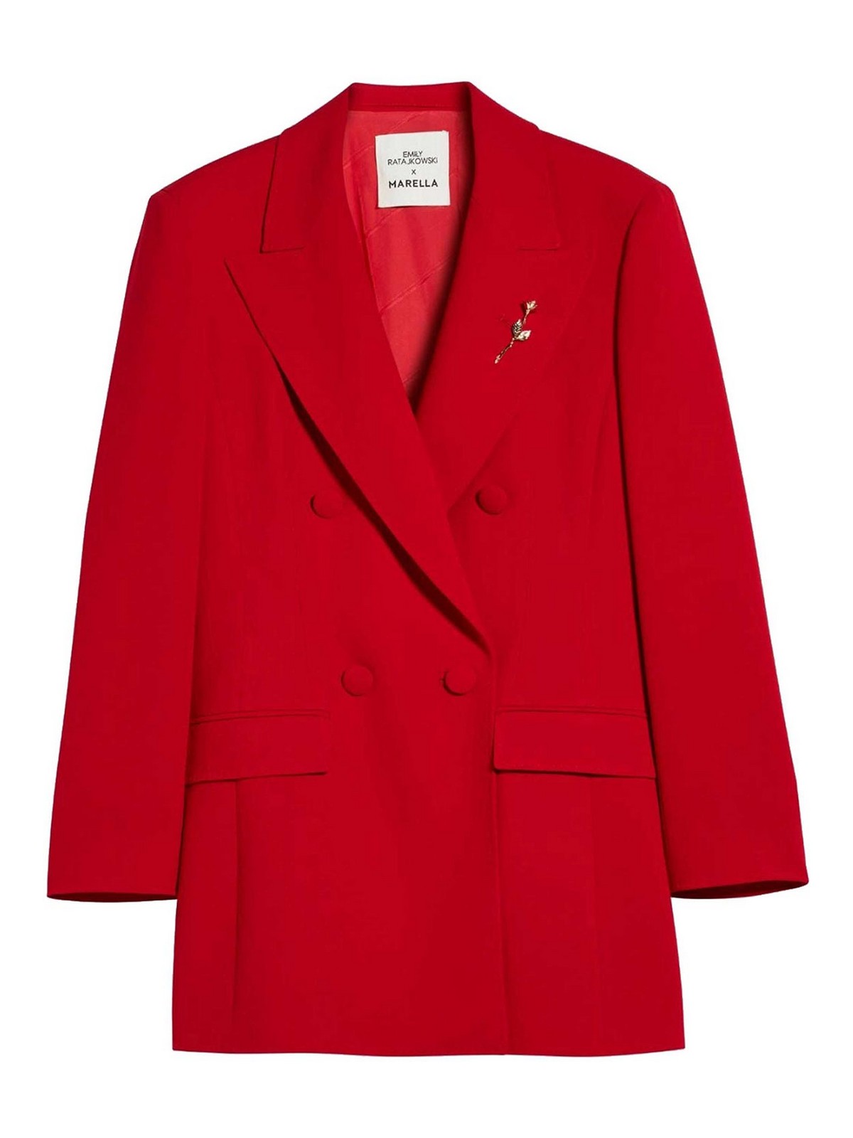 Marella Red Blazer In Red
