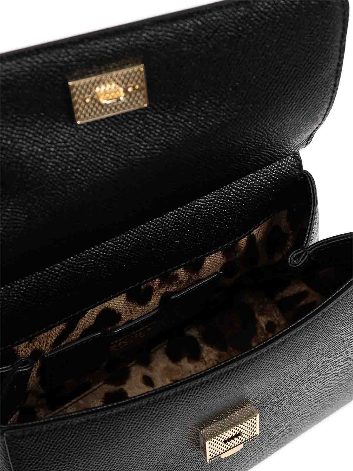 Dolce & Gabbana Sicily Medium Hand Bags In Black