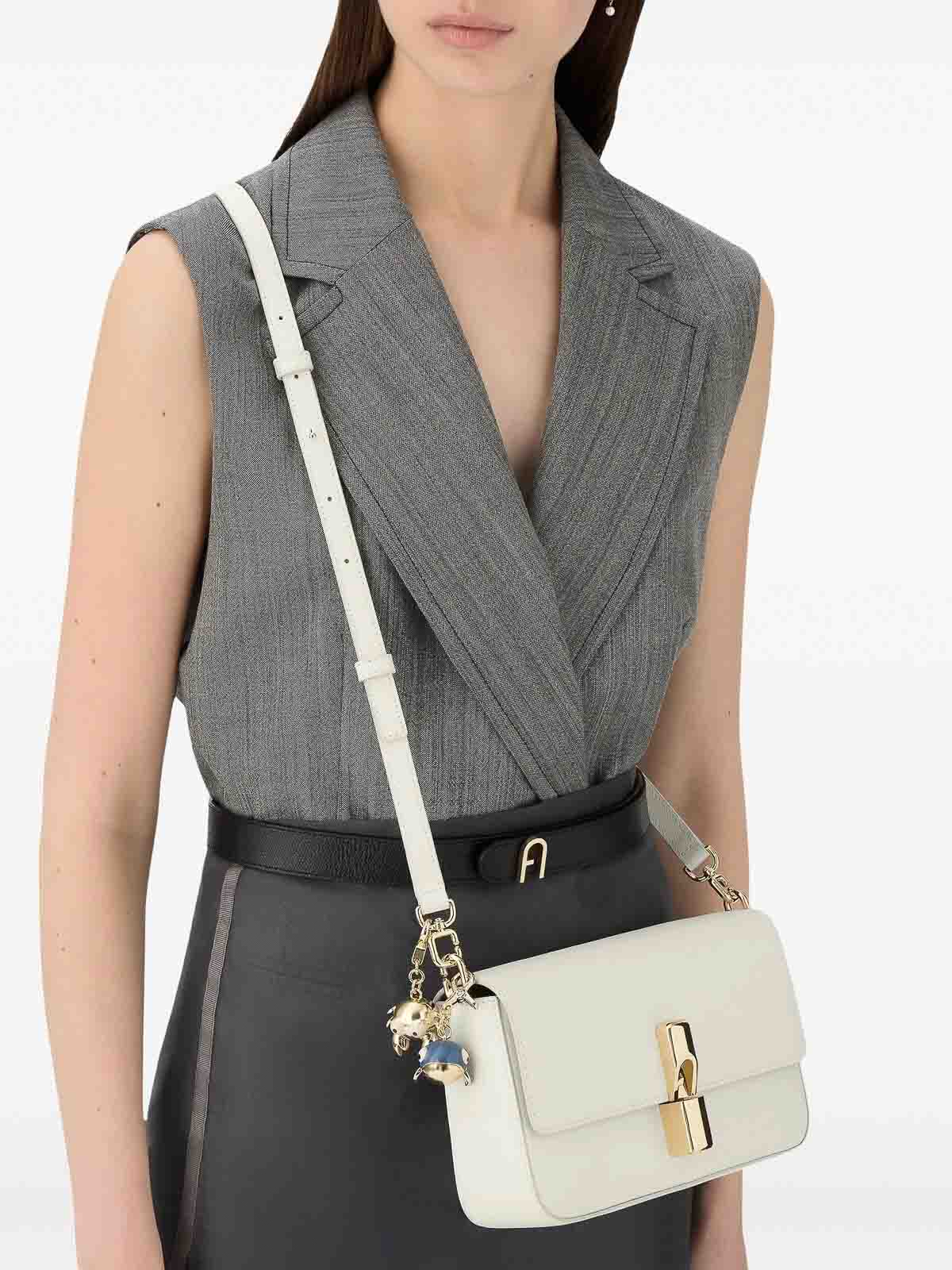 Furla Iride S Crossbody In White