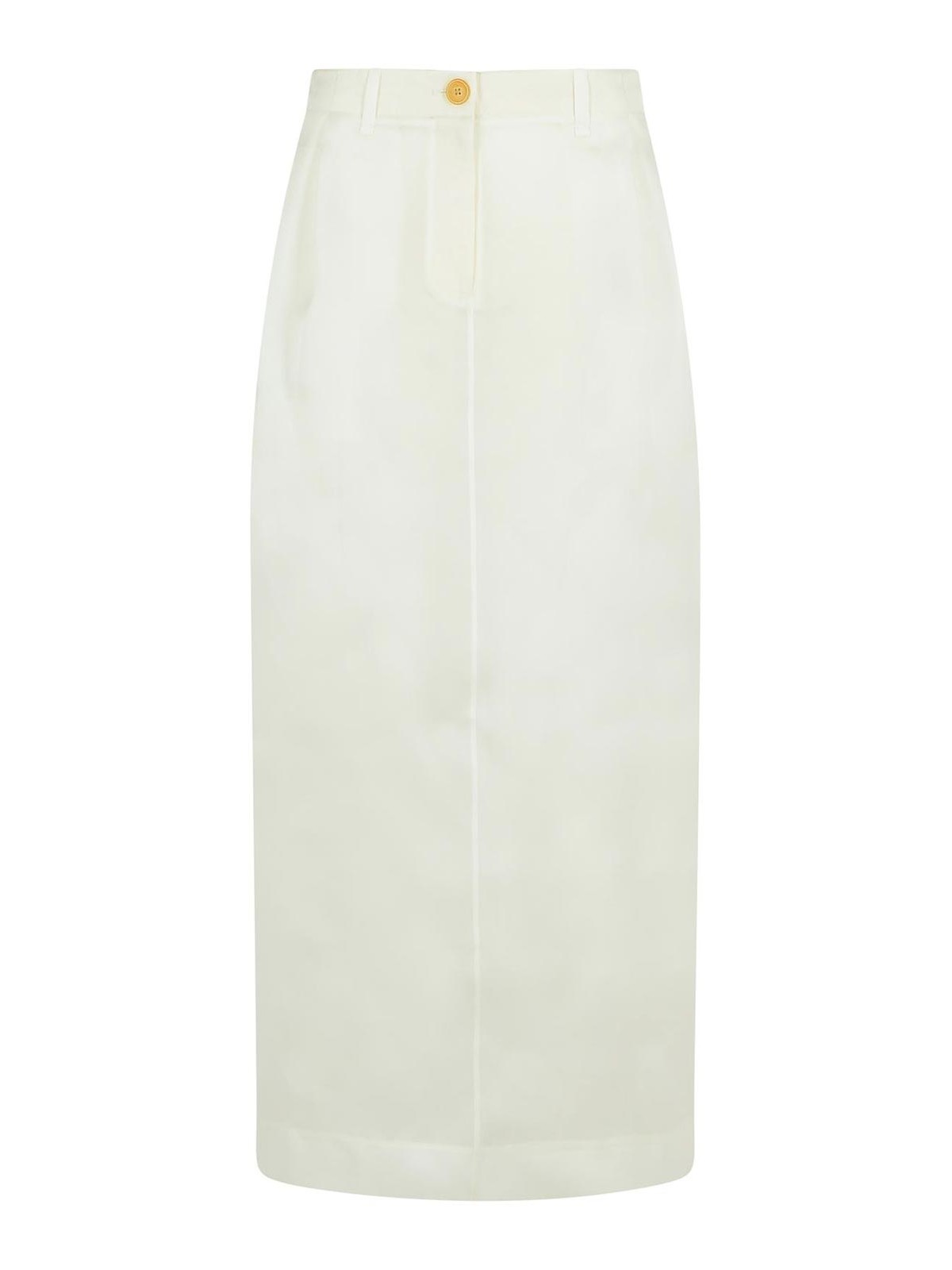 Khaite Lucian White Silk Skirt