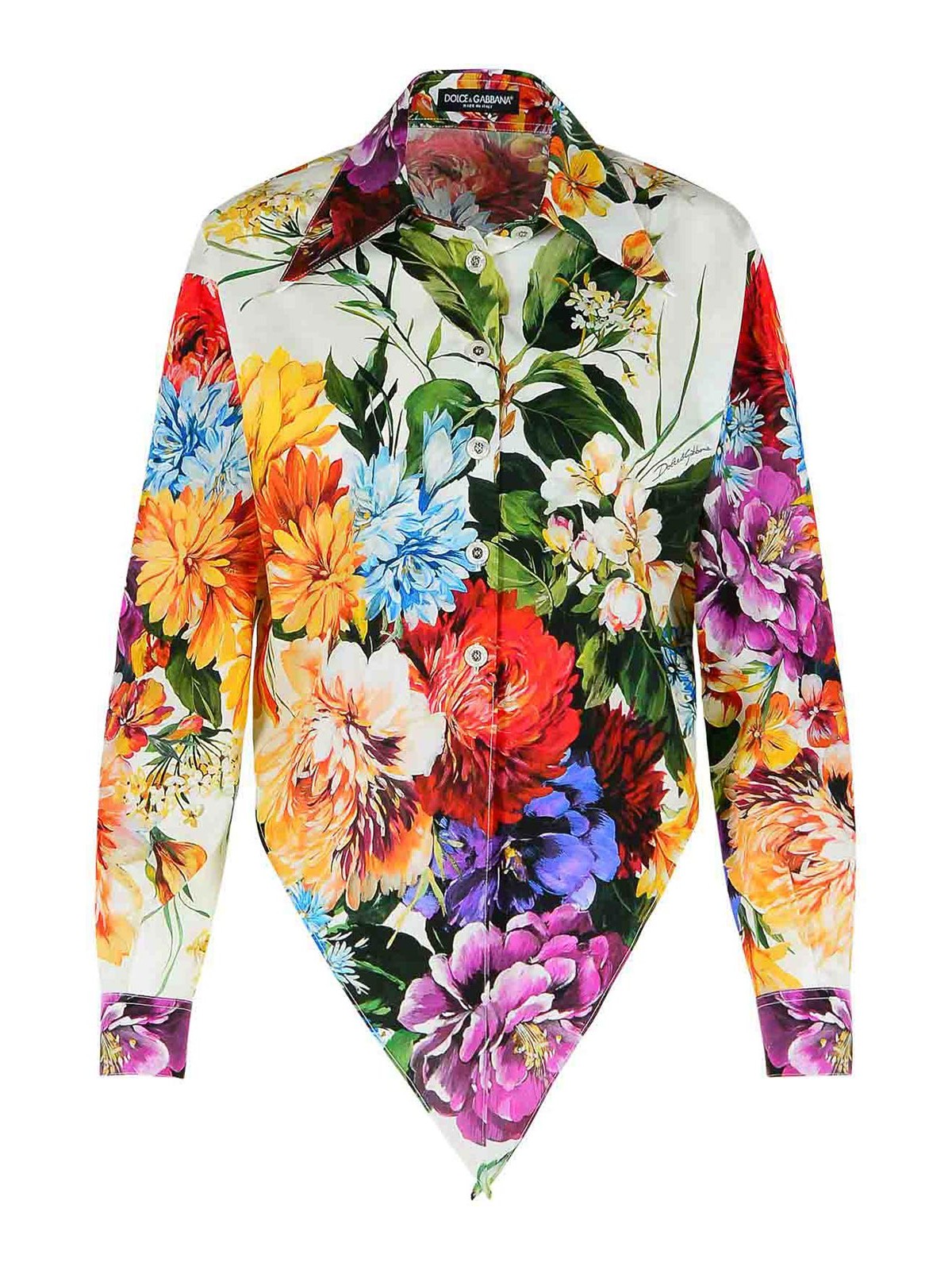 Dolce & Gabbana Floral Print Cotton Shirt