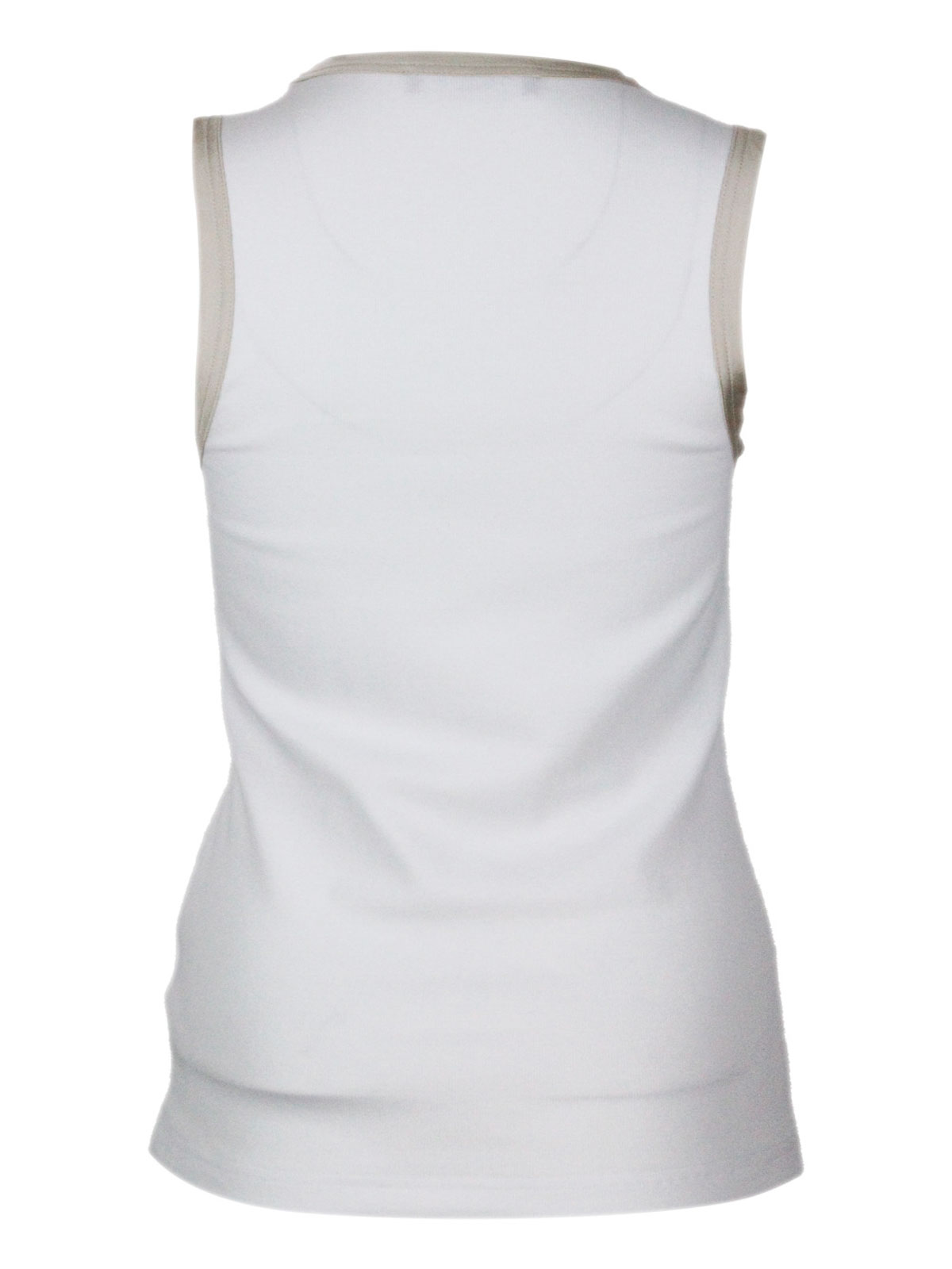Fabiana Filippi Ribbed Tank Top With Scoop Neckline