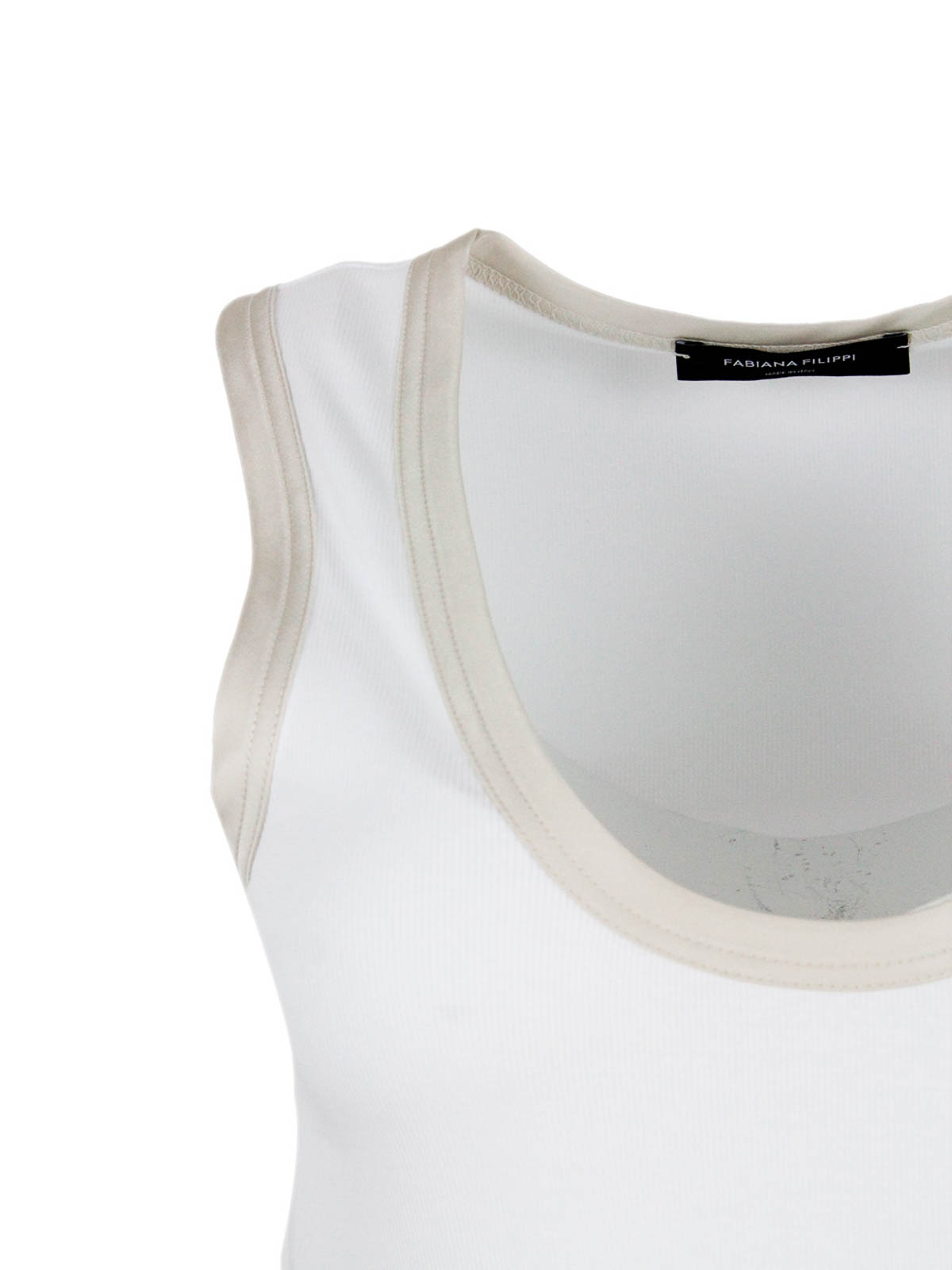 Fabiana Filippi Ribbed Tank Top With Scoop Neckline
