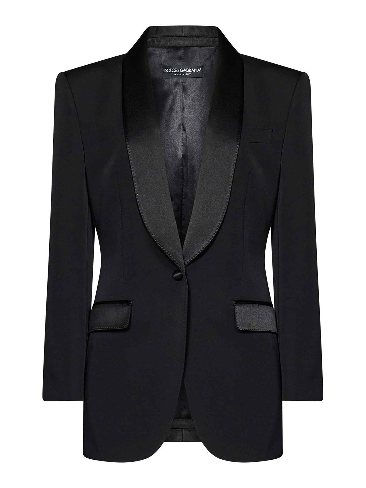 Dolce & Gabbana Single-breasted Black Virgin Wool Jacket In Black