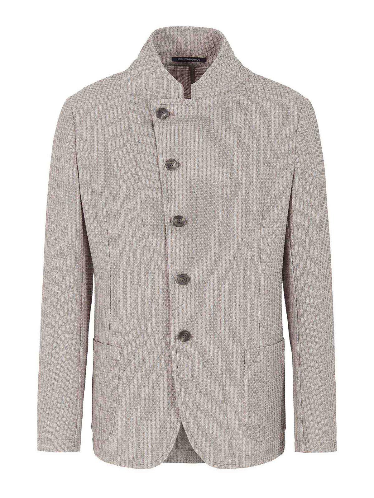 Emporio Armani Blazer - Beis In Brown