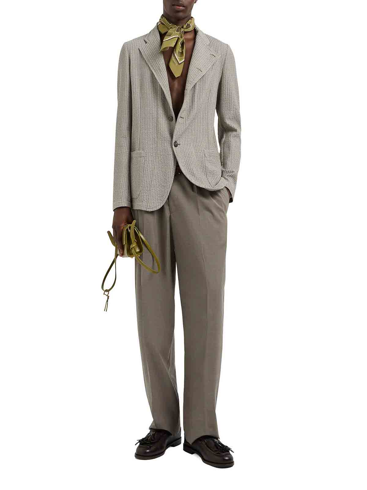 Emporio Armani Blazer - Beis In Brown
