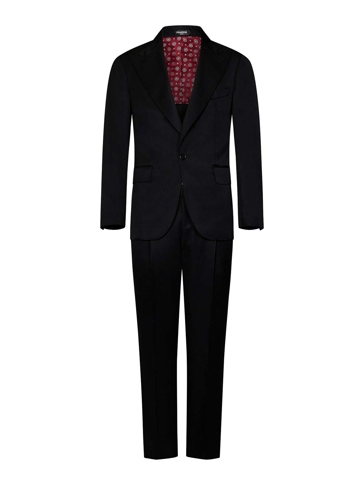Franzese Collection Single-breasted James Bond Suit In Black
