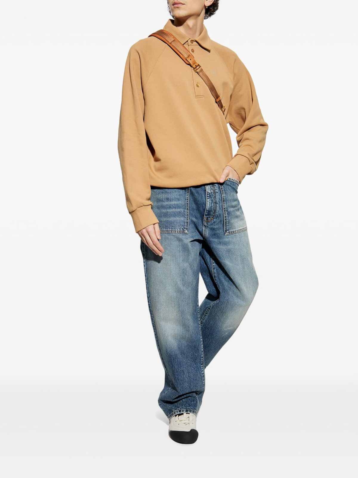 Givenchy Straight Trousers With Belt Loops And Pockets In Blue