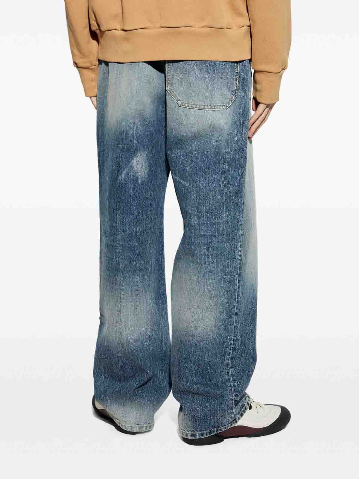 Givenchy Straight Trousers With Belt Loops And Pockets In Blue
