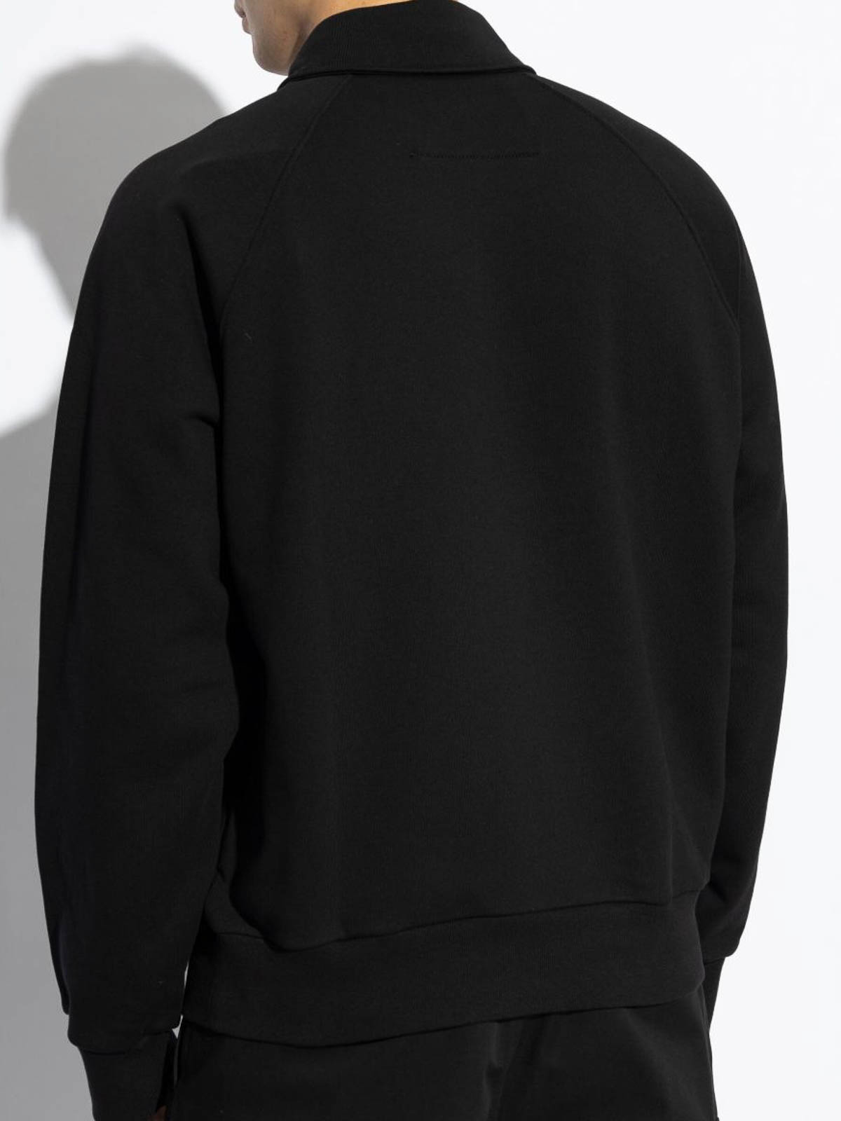Givenchy Embroidered Logo Fleece Polo Sweatshirt In Black