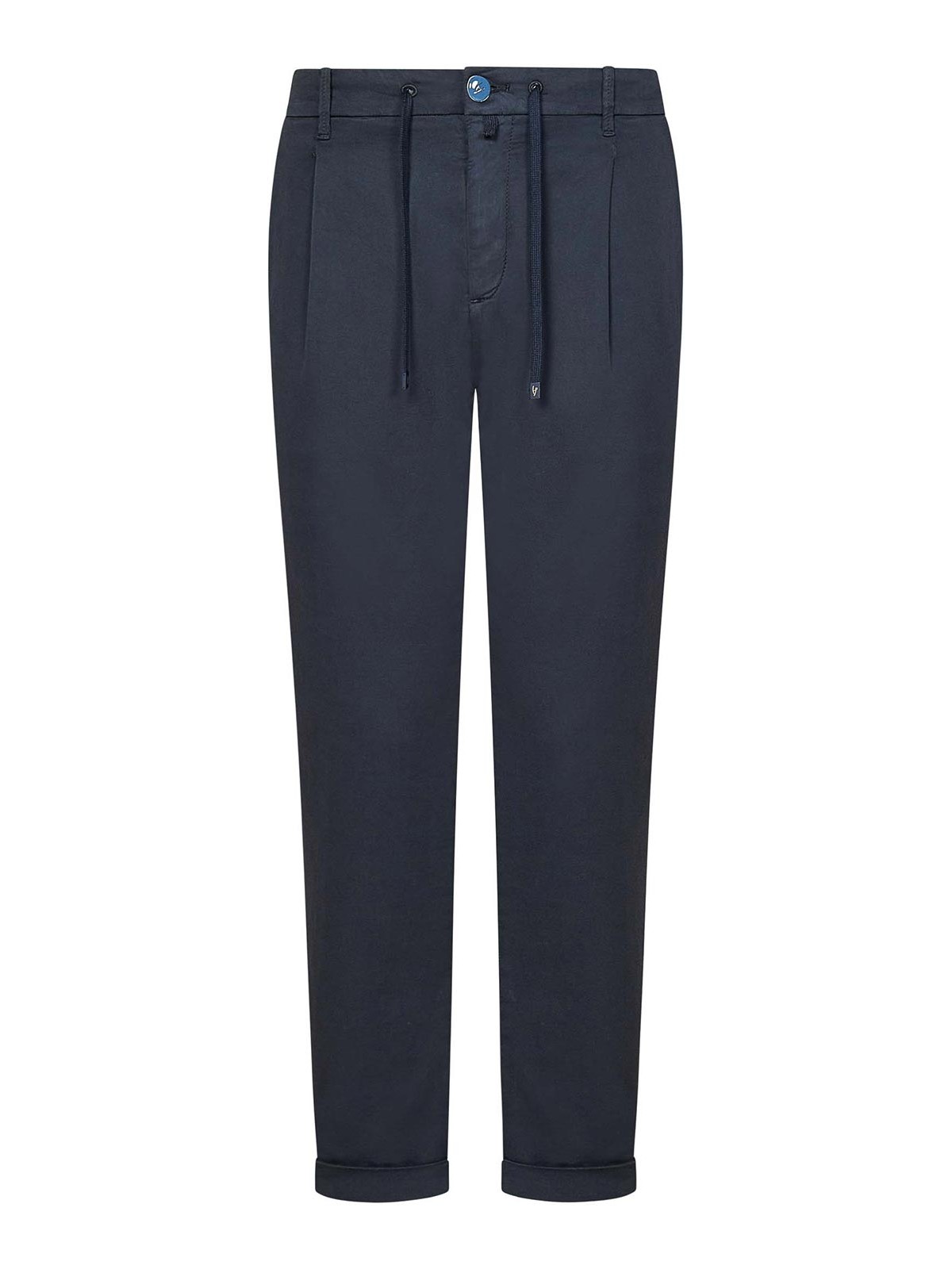 Handpicked Udine Stretch Regular-fit Trousers In Blue