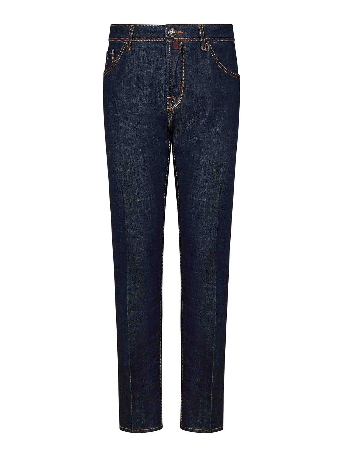 Jacob Cohen Scott Cropped Carrot Slim Fit Jeans In Blue
