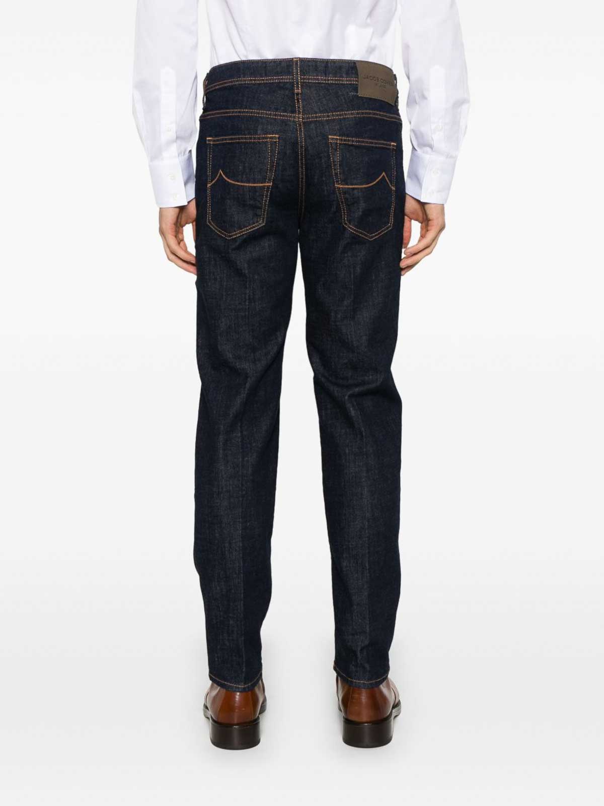 Jacob Cohen Scott Cropped Carrot Slim Fit Jeans In Blue