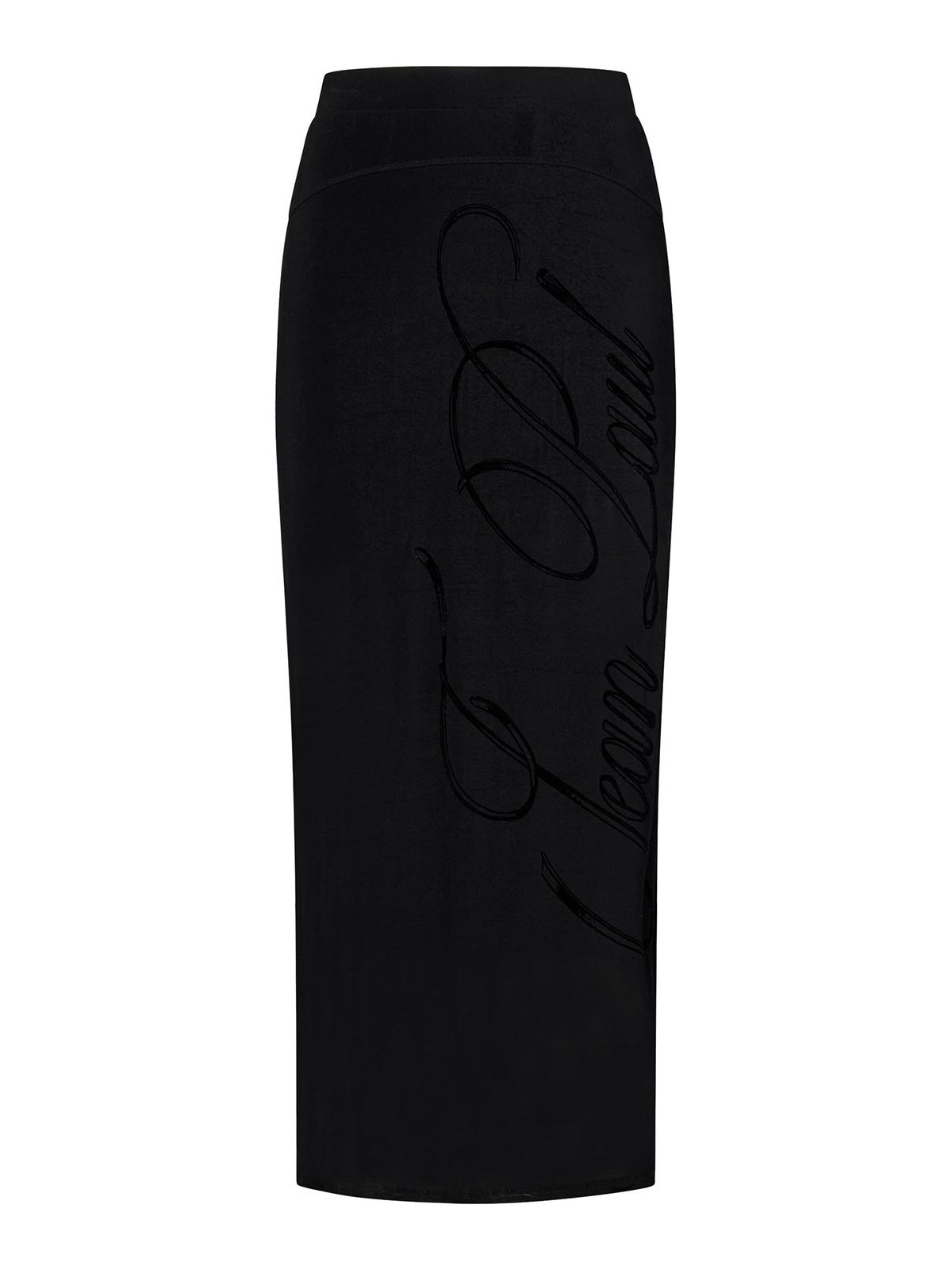 Jean Paul Gaultier Fitted Midi Skirt In Black