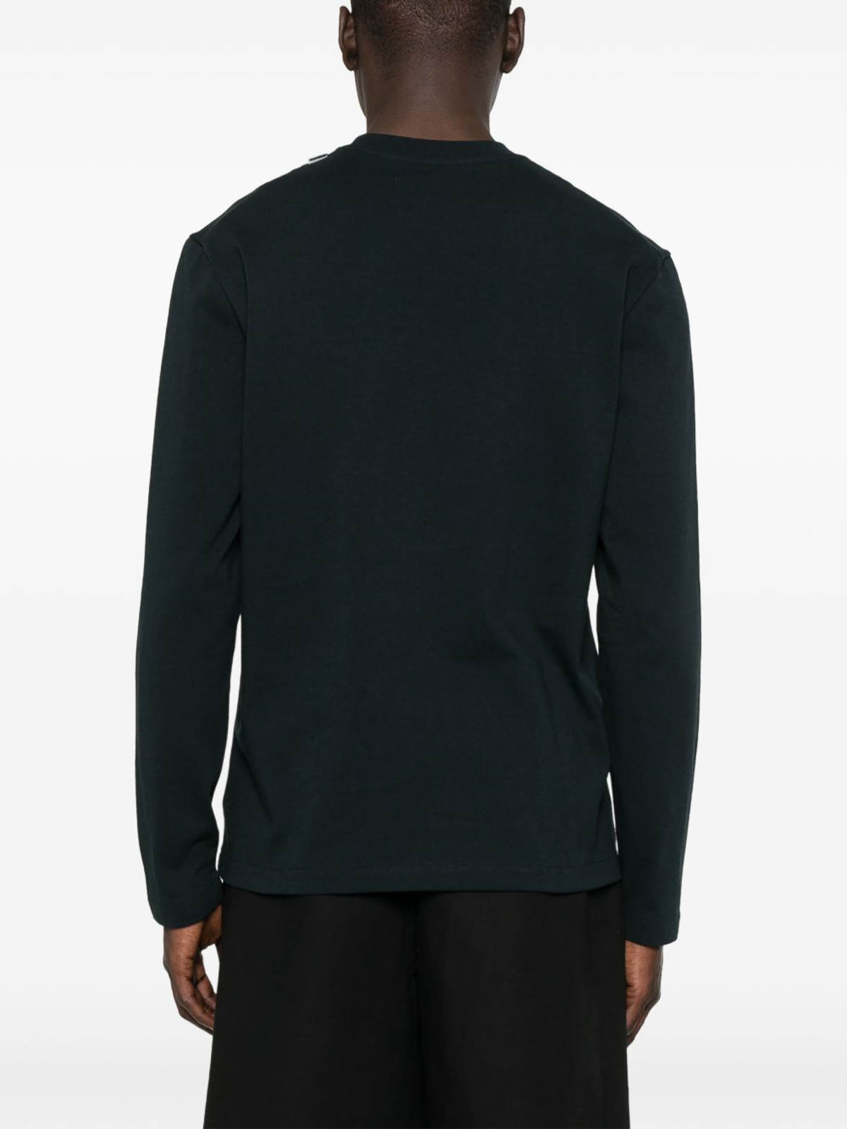 Jil Sander Navy Logo Flag Long Sleeve T-shirt In Blue