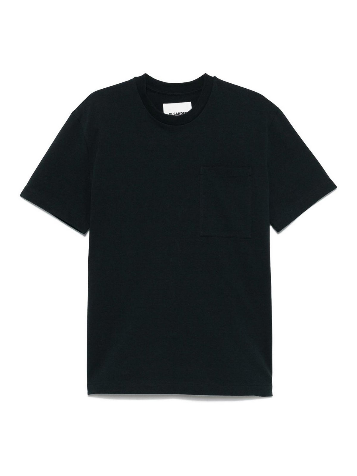 Jil Sander Black Cotton T-shirt In Black