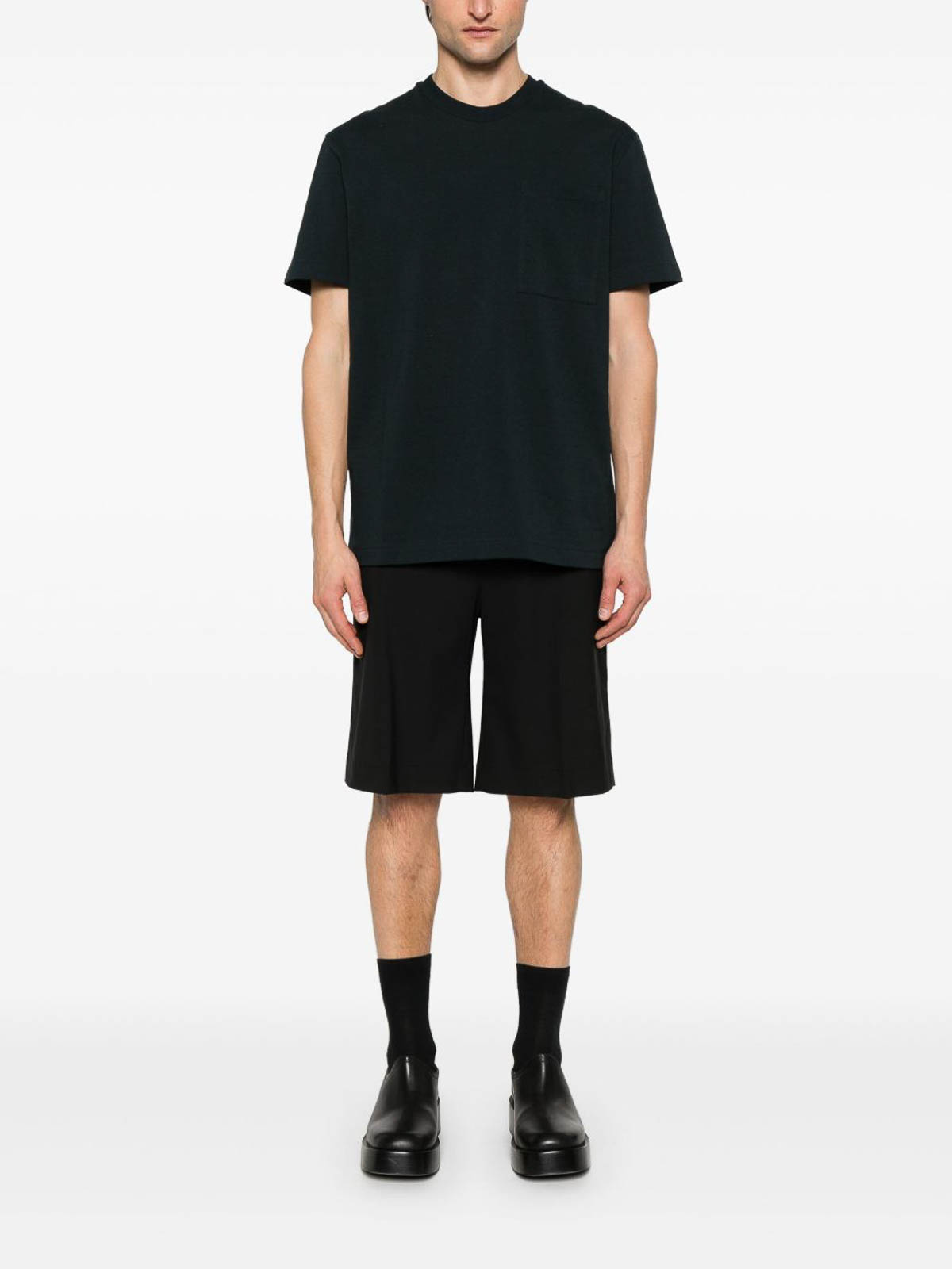 Jil Sander Black Cotton T-shirt In Black