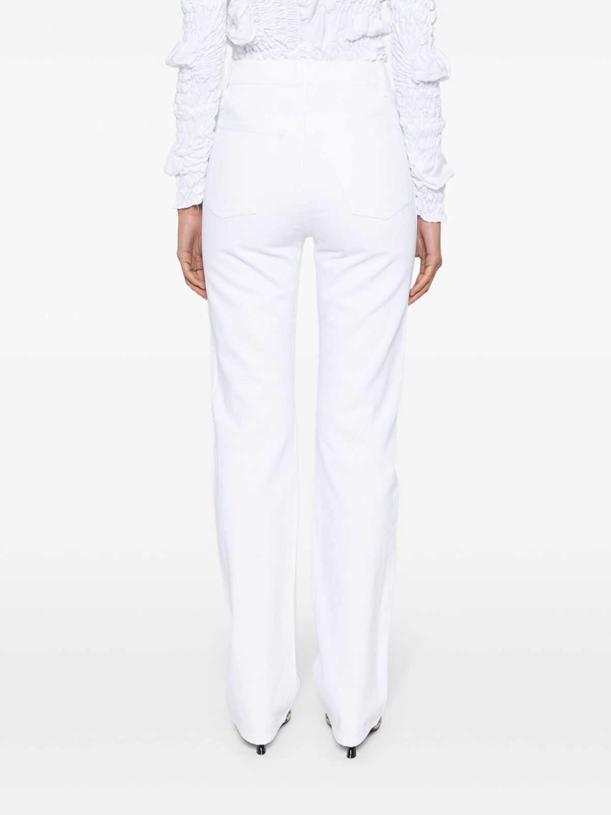 Khaite High-waisted White Cotton Denim Jeans In White