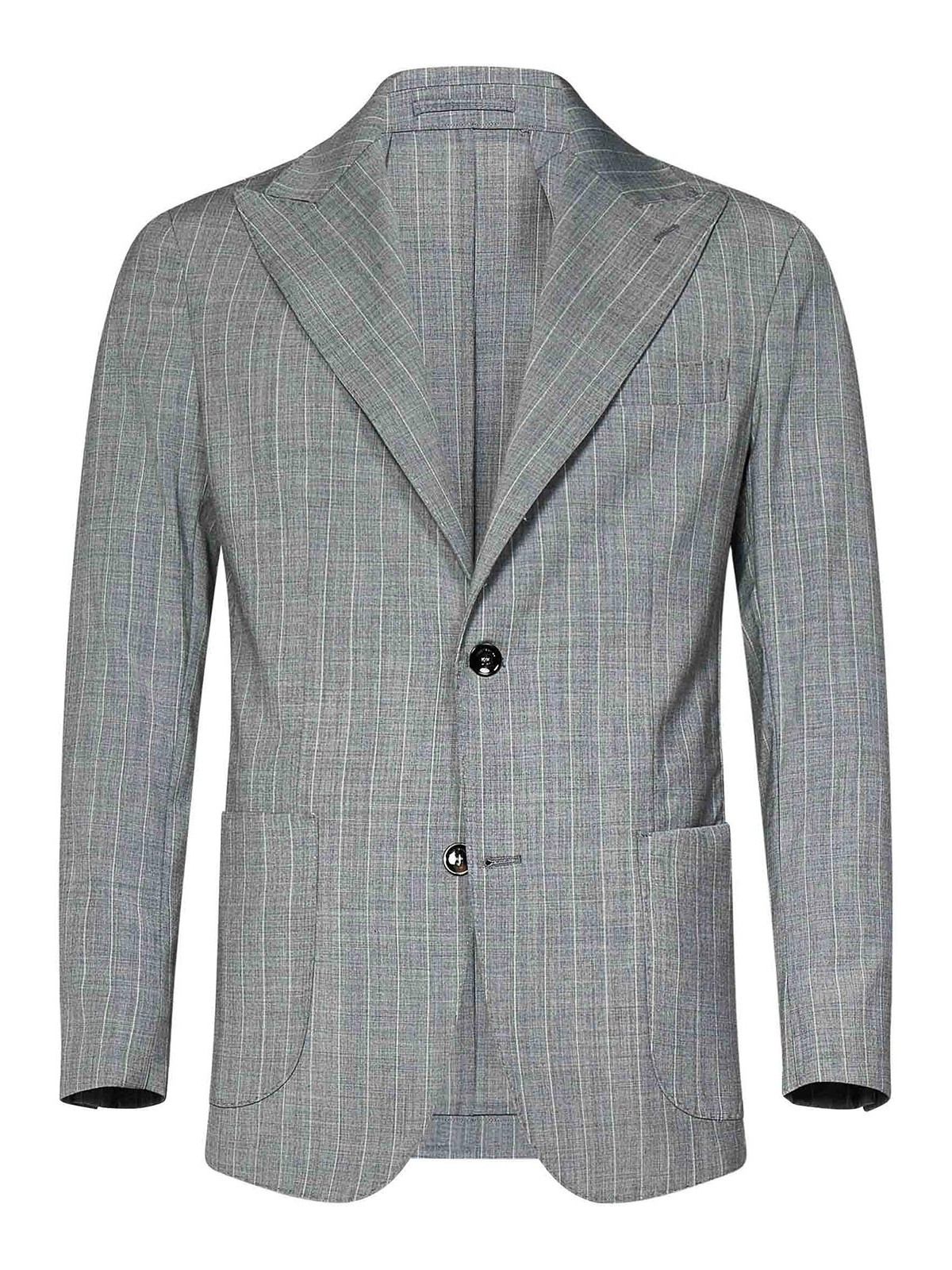 Michael Coal Single-breasted Blazer In Gray Wool Blend