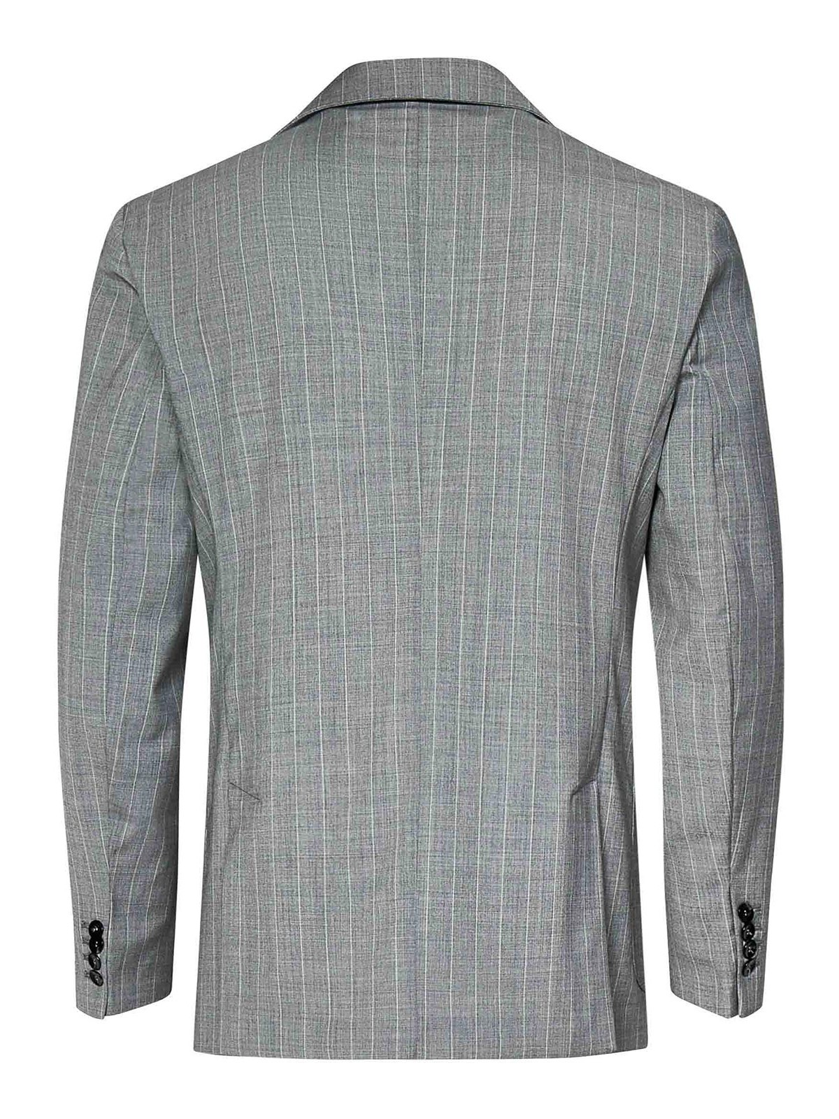 Michael Coal Single-breasted Blazer In Gray Wool Blend In Gray