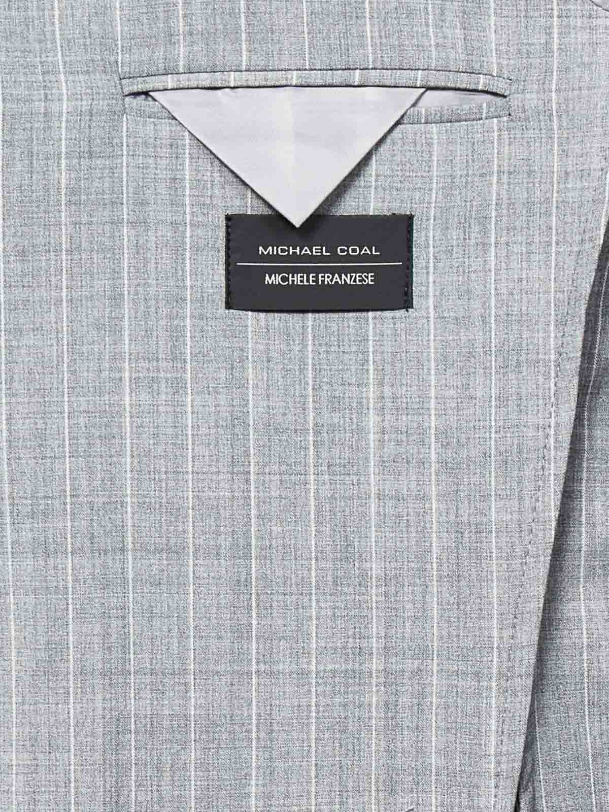 Michael Coal Single-breasted Blazer In Gray Wool Blend In Gray