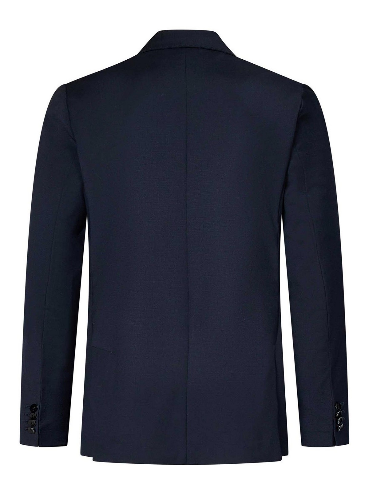 Michael Coal Navy Blue Wool Blend Double-breasted Blazer In Blue