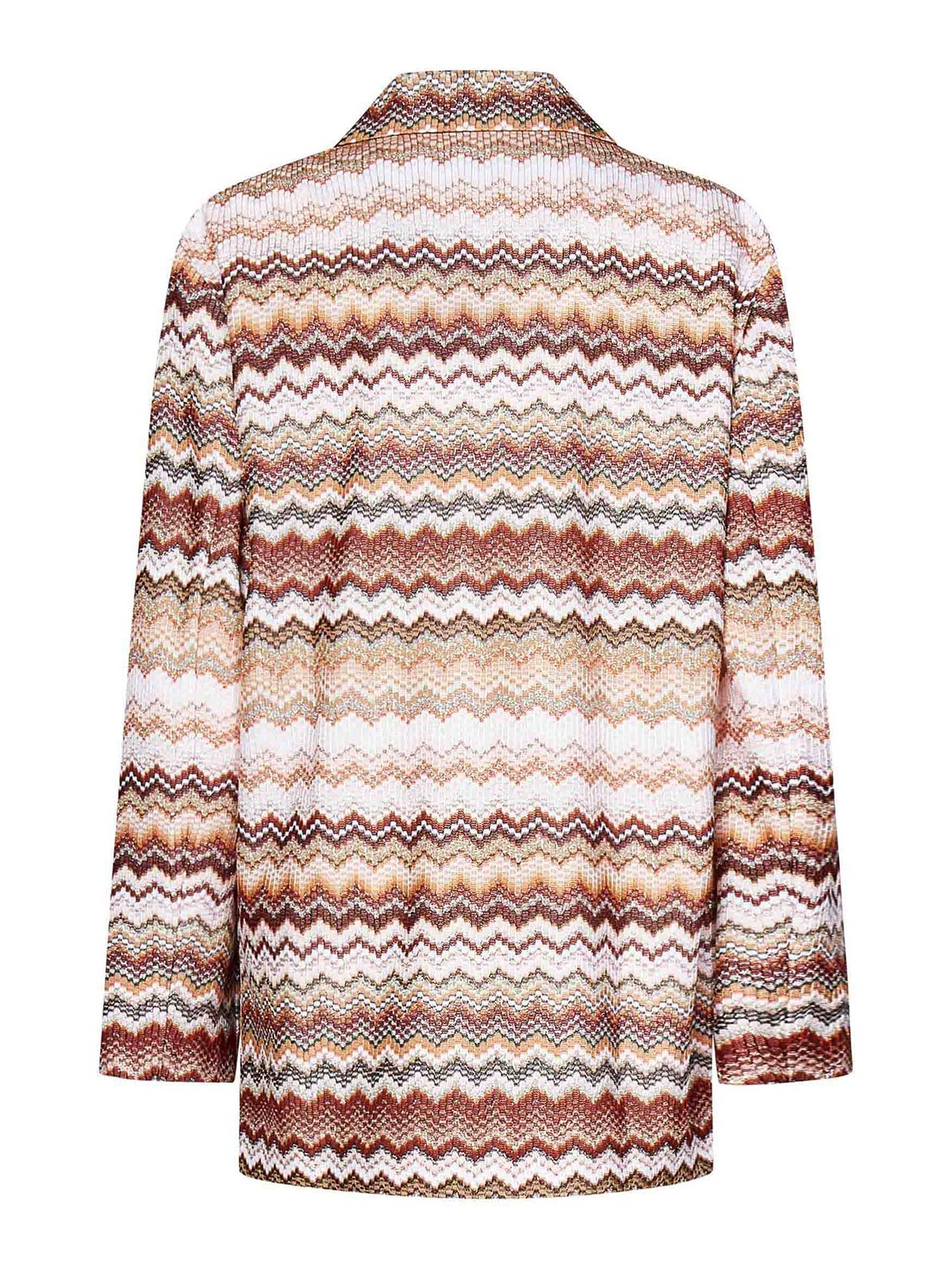 Missoni Zigzag-pattern Double-breasted Blazer In Multi