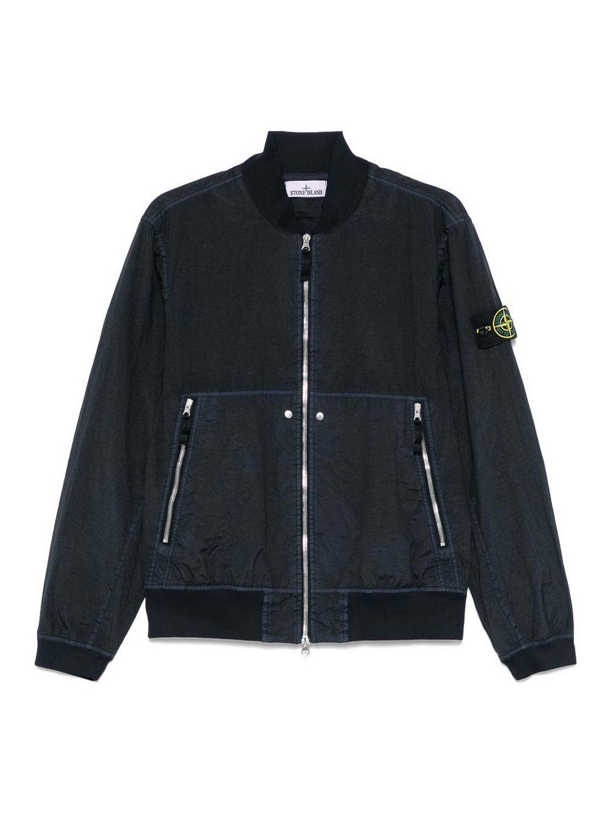 Stone Island Midnight Blue Bomber Jacket In Blue