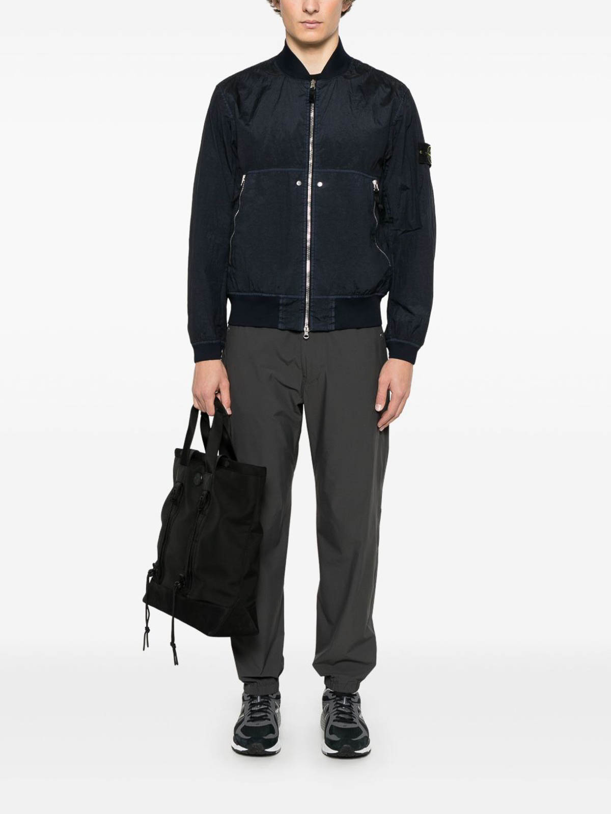 Stone Island Midnight Blue Bomber Jacket In Blue