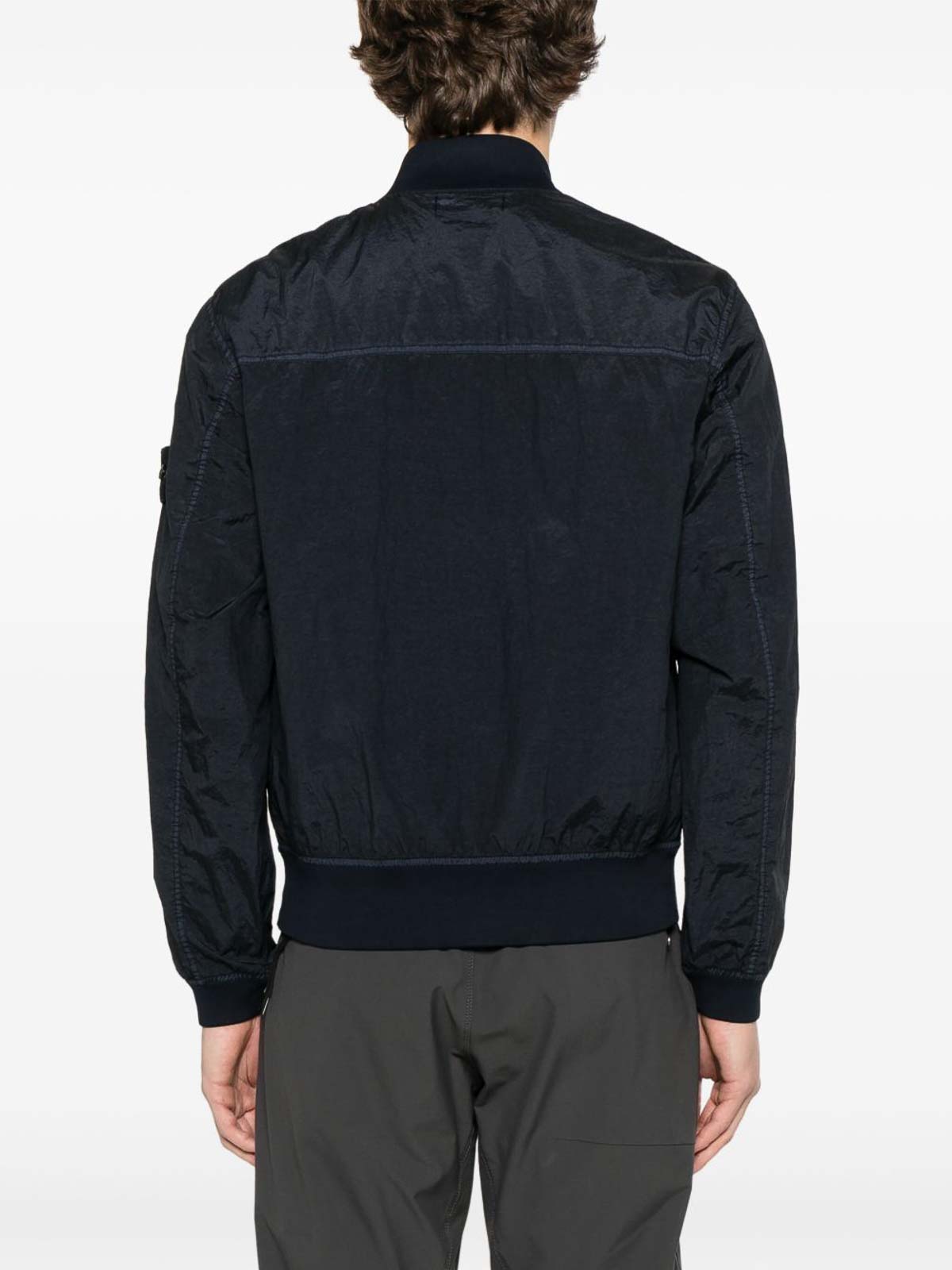 Stone Island Midnight Blue Bomber Jacket In Blue