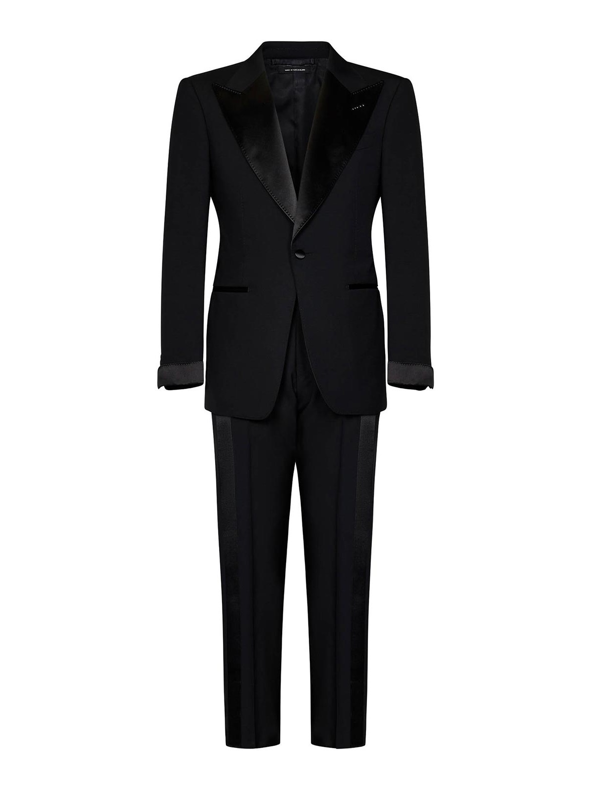 Black Cool Wool Groom Smoking Suit