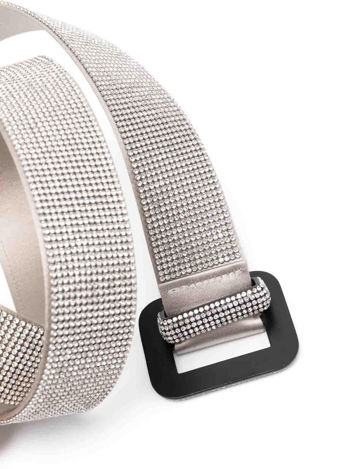 Benedetta Bruzziches Venus Belt In Aluminum Mesh Studded