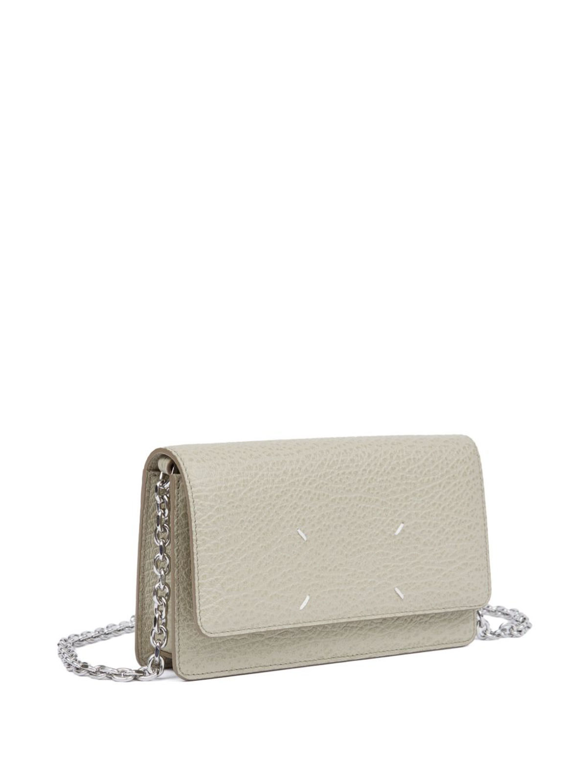 Maison Margiela Leather Four Stitches Rectangular Wallet In Sand
