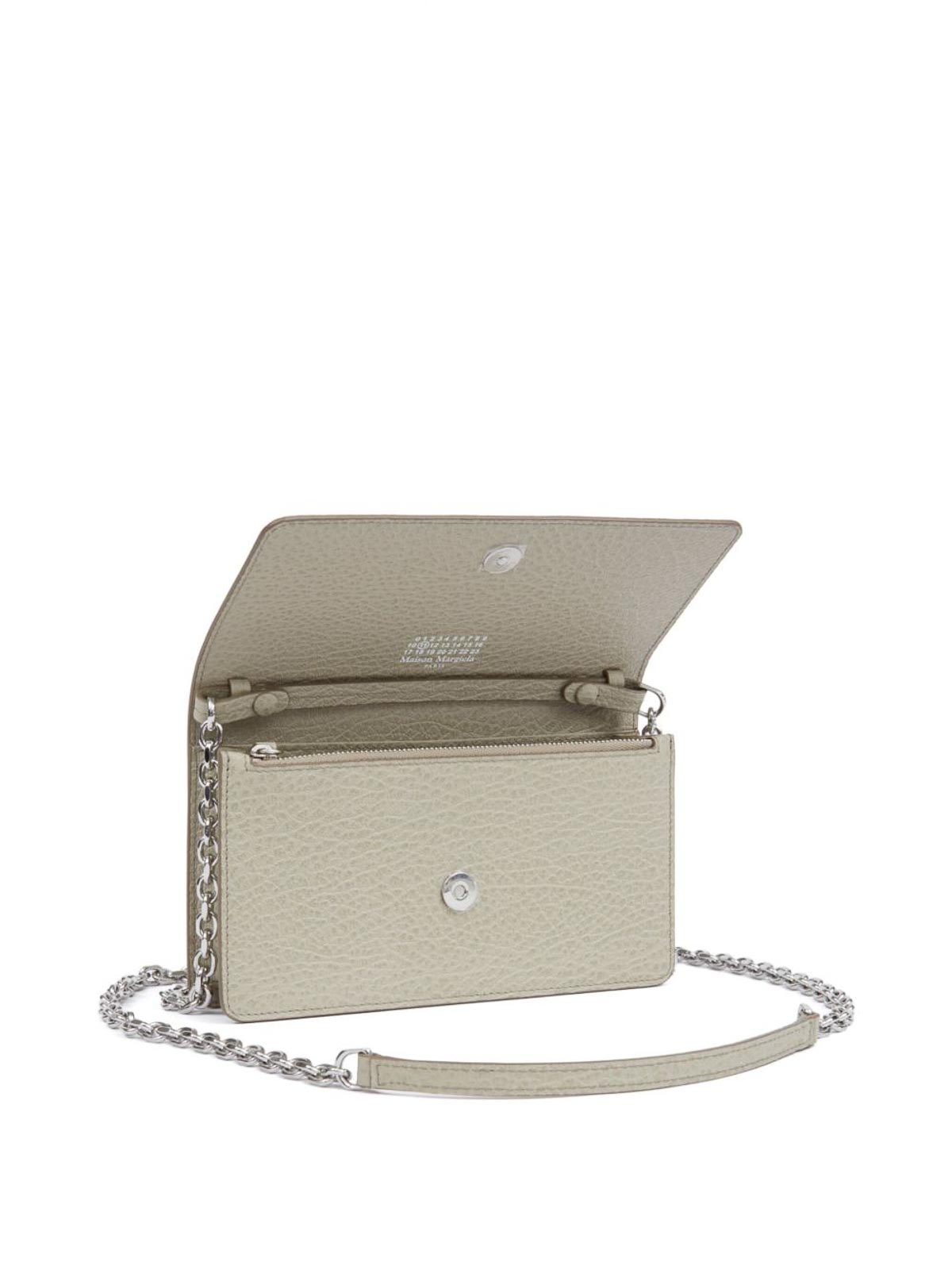 Maison Margiela Leather Four Stitches Rectangular Wallet In Sand