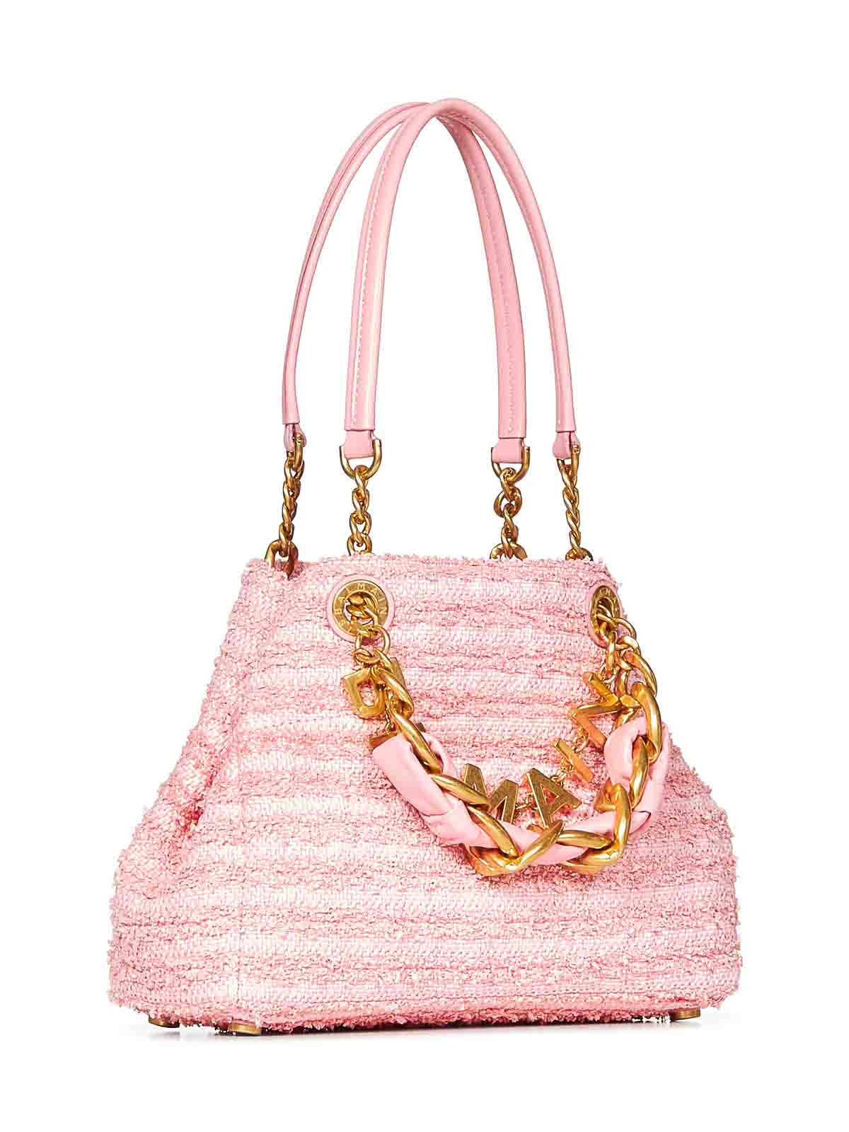 Balmain Raffia Small 1945 Soft Shopper Bag In Nude