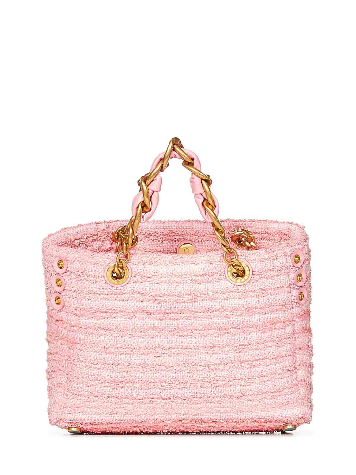 Balmain Raffia Small 1945 Soft Shopper Bag In Nude